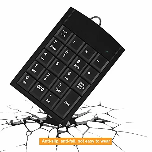 Yosoo Health Gear Klawiatura numeryczna USB 19 klawiszy przenośna mini do laptopa PC