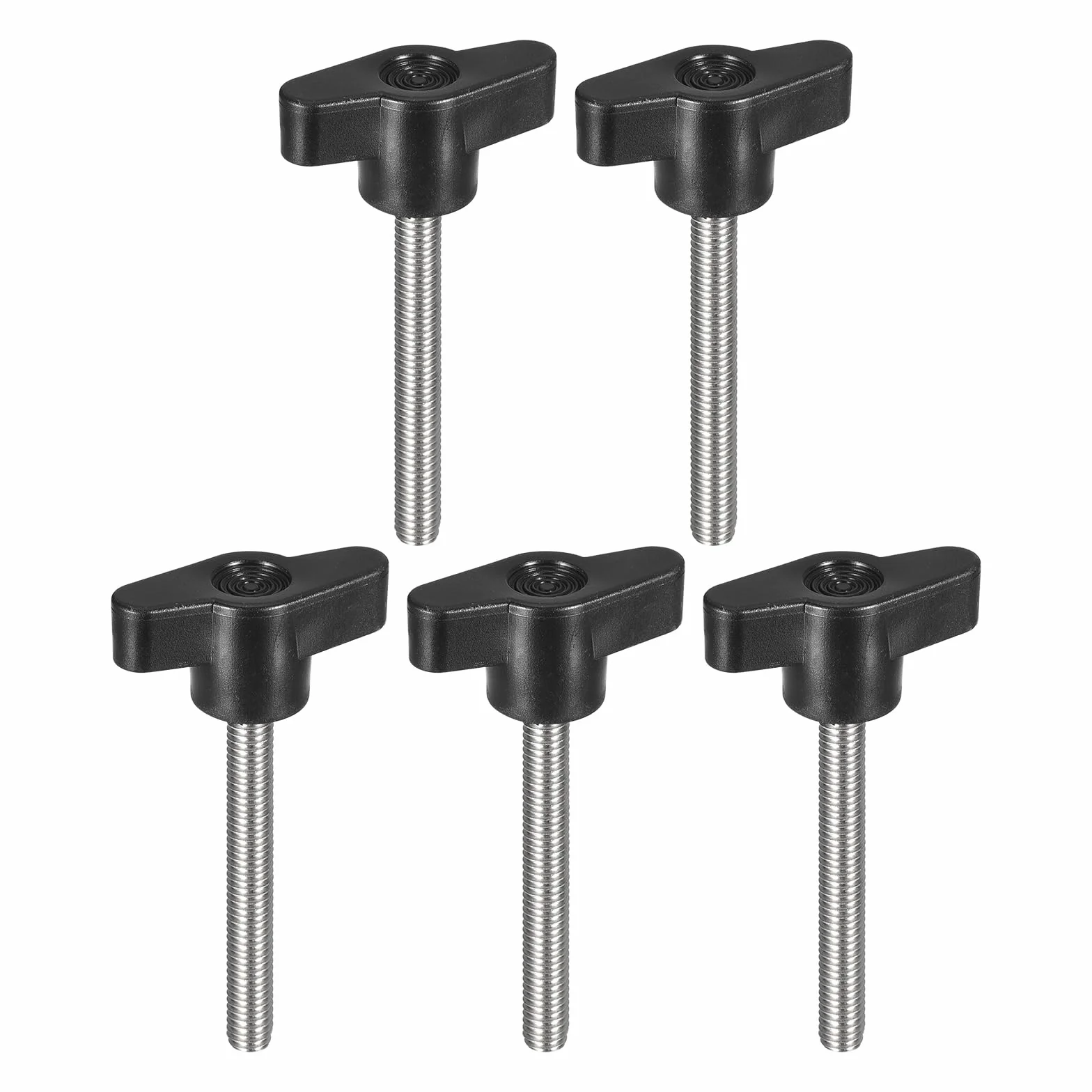 QUARKZMAN 5 sztuk śruba śrubowa, M6 x 50 mm stal nierdzewna 304 w kształcie litery T do szybkiej wymiany pokrętła do ręcznego dokręcania