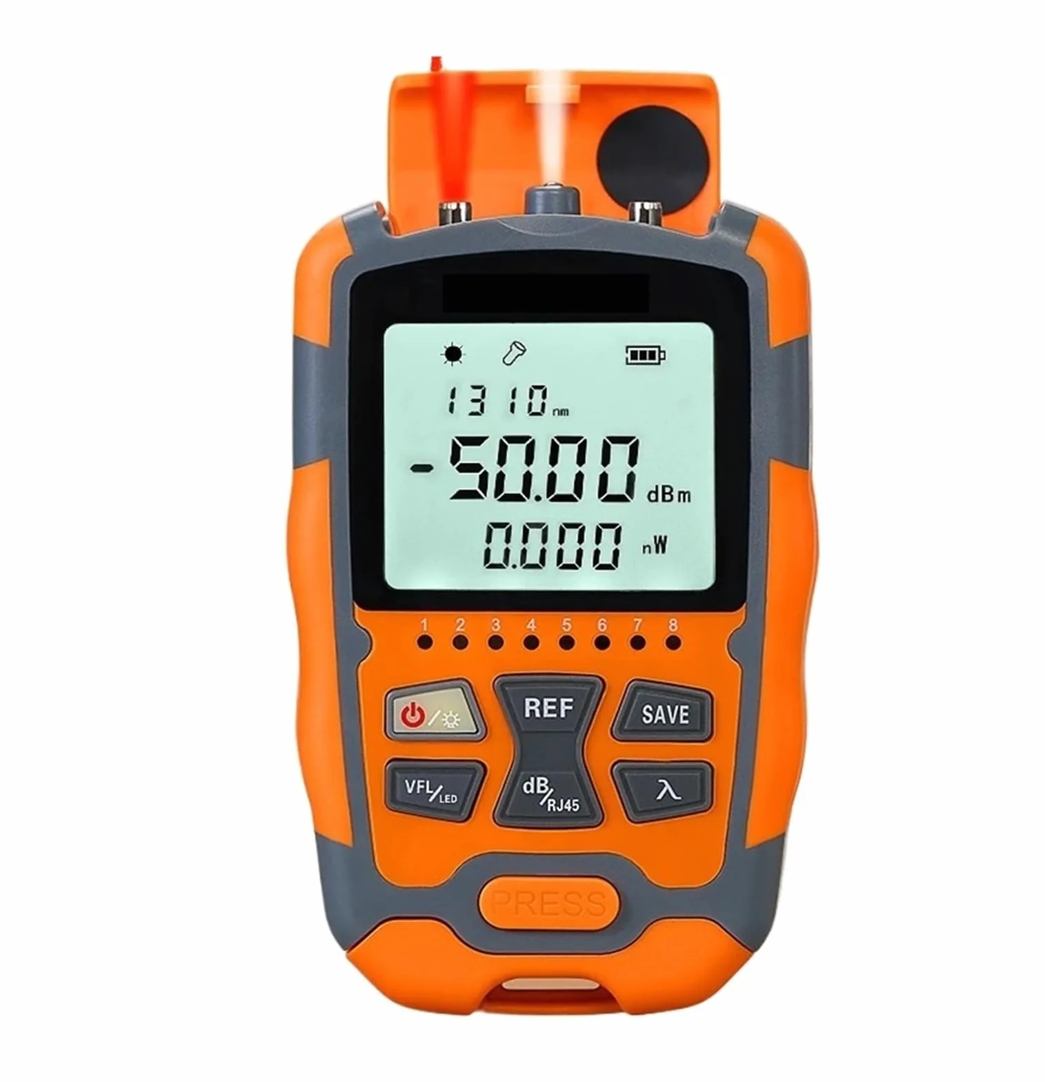 AUA-M50 Mini 4 W 1 Wielofunkcyjny Miernik Mocy Optycznej Lokalizator Uszkodzeń Wizualnych Test Kabli Sieciowych Tester Światłowodów Profesjonalne narzędzie dla elektryków(AUA-M50 50MW)