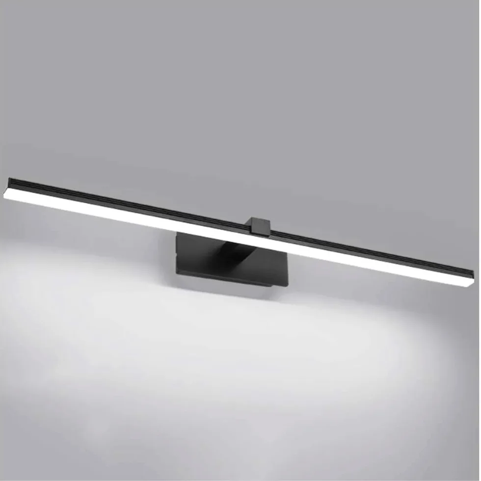 Oświetlenie lusterka kosmetycznego LED oświetlenie lustra łazienkowego IP44 3000K-6000K do makijażu oświetlenie łazienki kinkiet nad szafką z lustrem zlew kryty czarny ciekawe