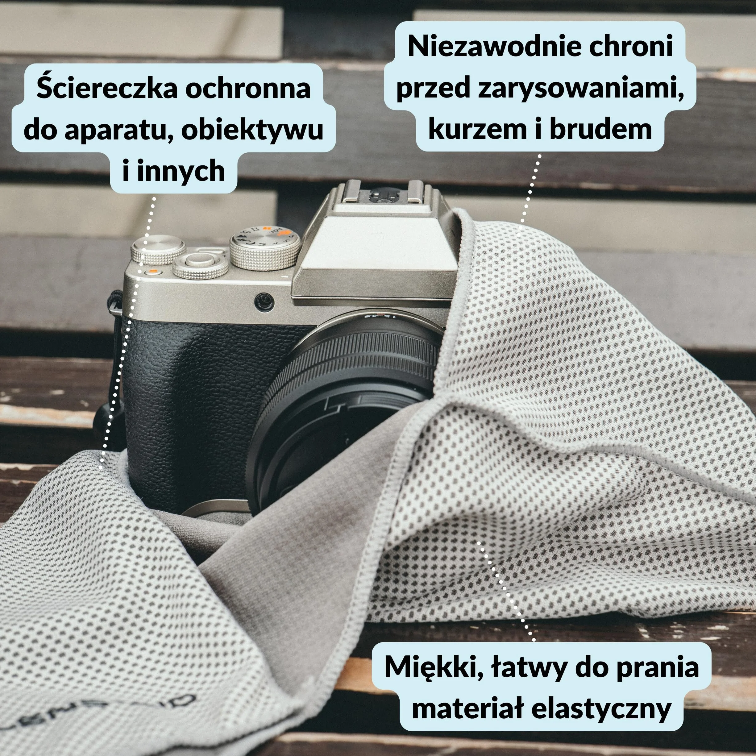 Lens-Aid woreczek z mikrofibry do obiektywów zestaw 3 sztuk S M L
