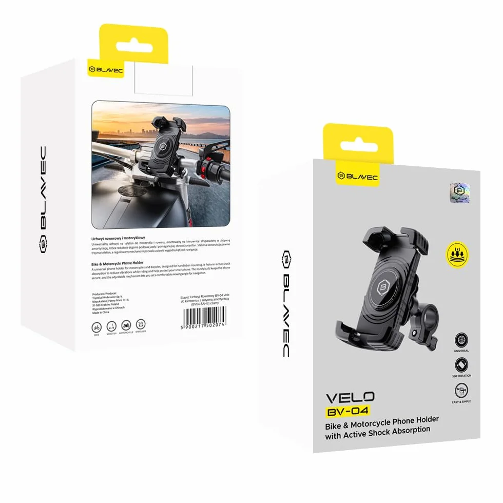Uchwyt Rowerowy na Telefon VELO BV-04 Antywibracyjny Amortyzacja