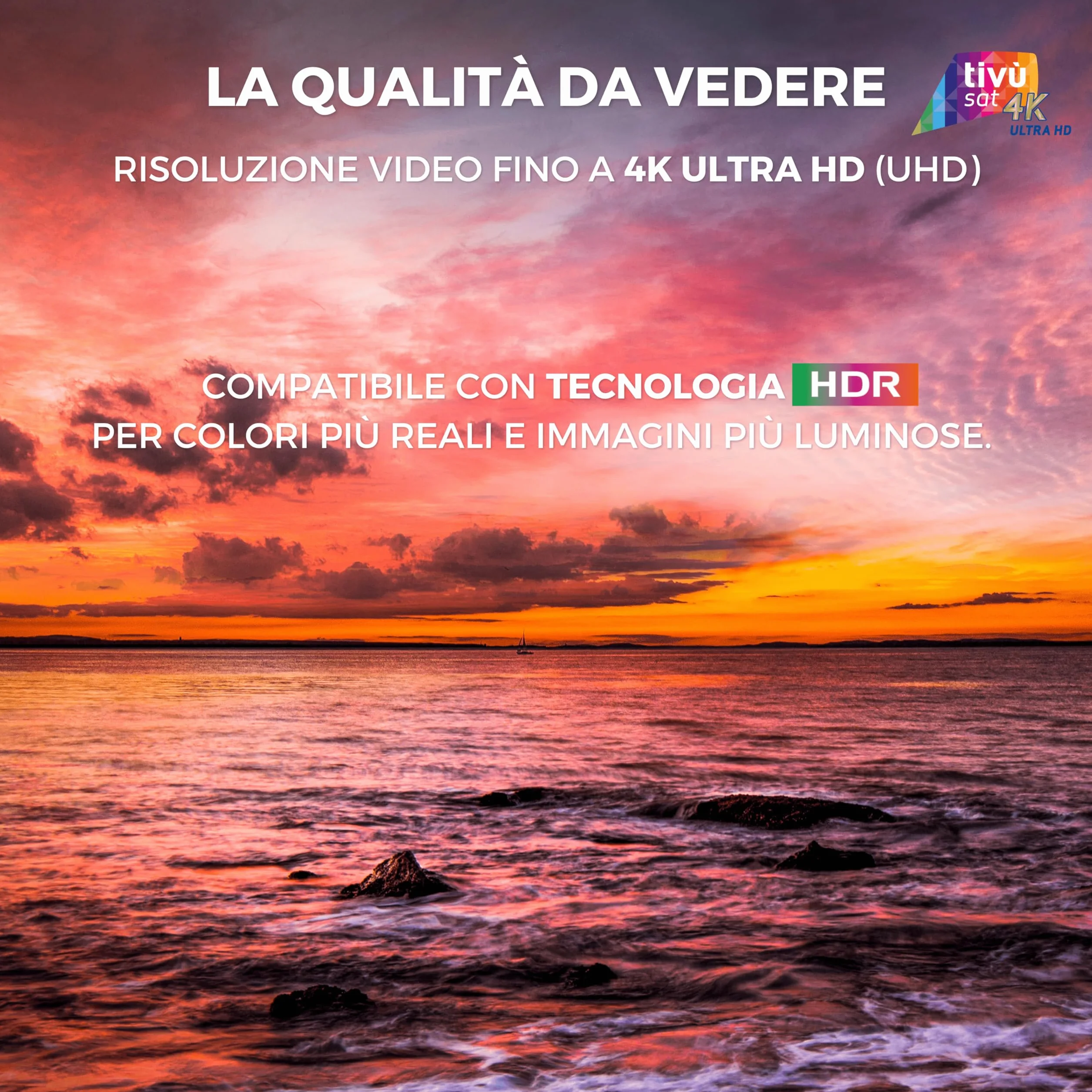 DIGIQUEST Odbiornik satelitarny tivùsat Combo 4K Q80 HbbTV podwójny tuner nagrywanie Mediaplayer pilot 2 w 1 Smartcard czarny