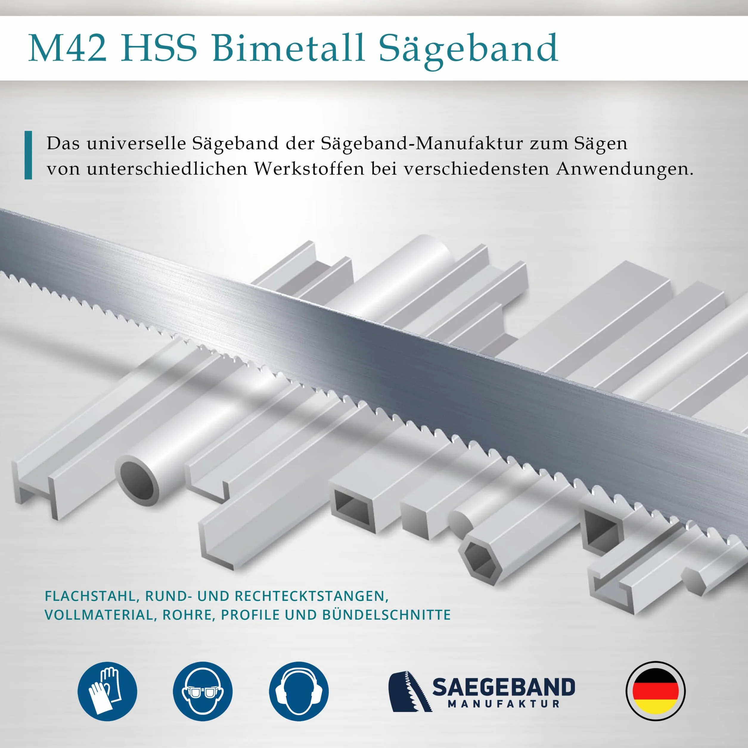 3 x M42 HSS bimetal taśma do piły 2375 x 20 x 0,9 mm z 8/12 ZpZ, brzeszczot do piły taśmowej