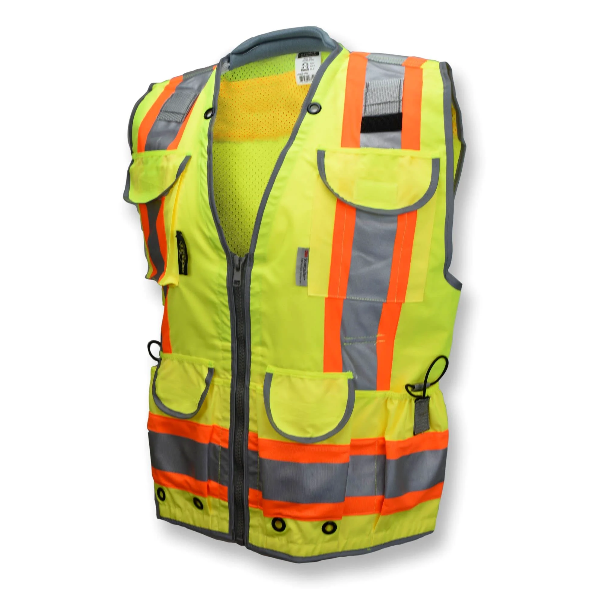Radians Unisex's Sv55-2zgd-3x przemysłowa kamizelka bezpieczeństwa, zielona Hi Viz, XXXL