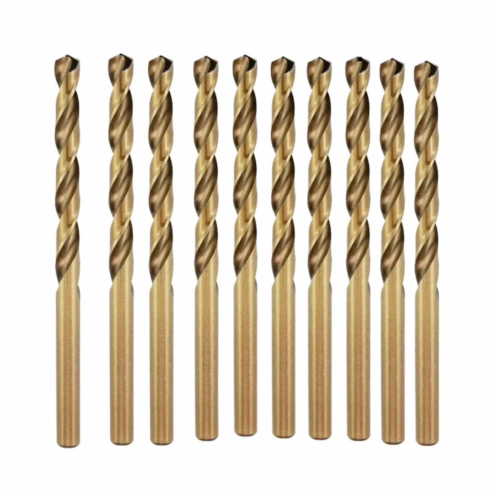 Zestaw 10 wierteł spiralnych M35 ze stali kobaltowej HSS do wiercenia w metalu i stali nierdzewnej(8.2mm)