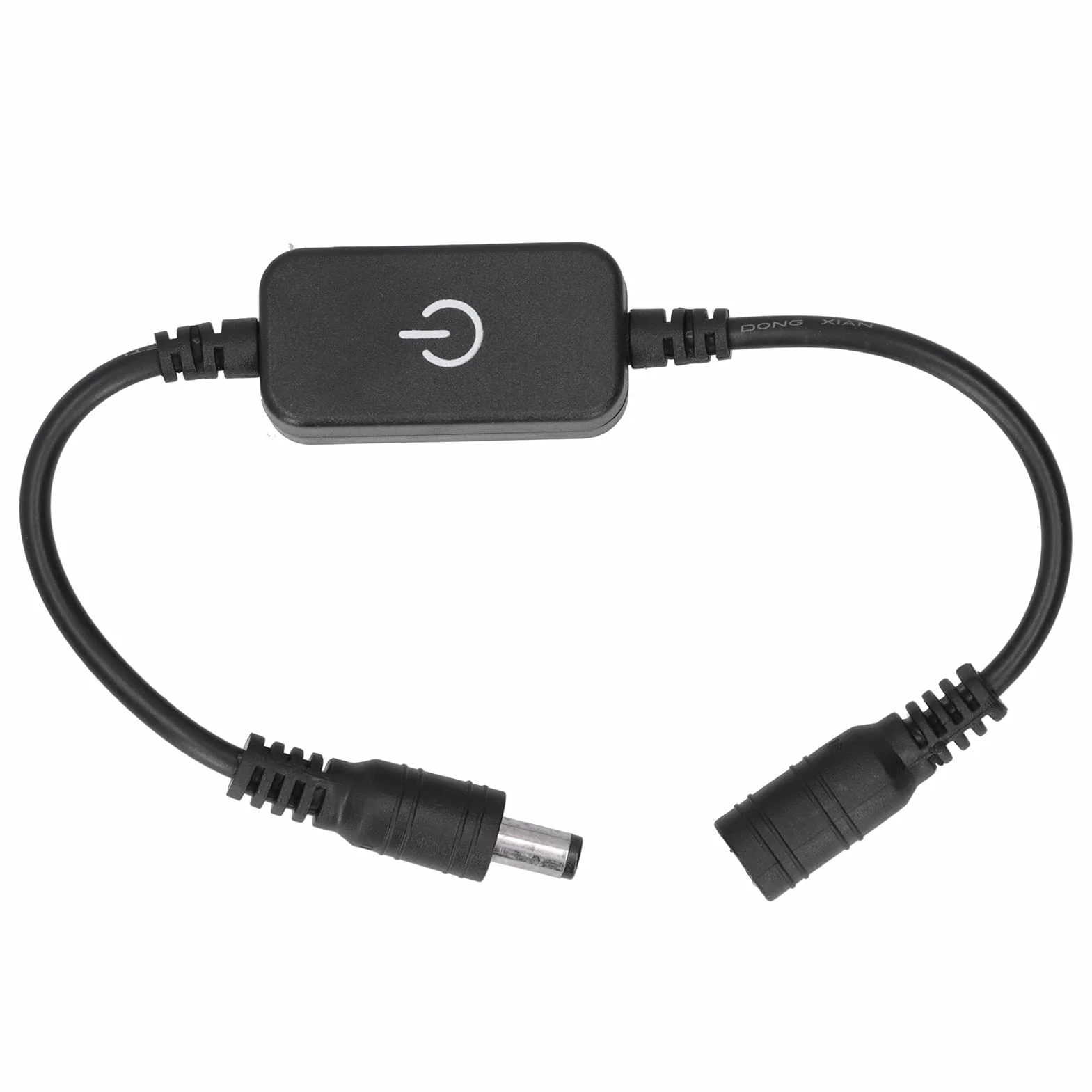 Ejoyous Dotykowy ściemniacz LED, Dotykowy Włącznik/wyłącznik z wtyczką i Gniazdem 5,5mm, do Jednokolorowych Pasków LED o Napięciu 5V i 24V DC