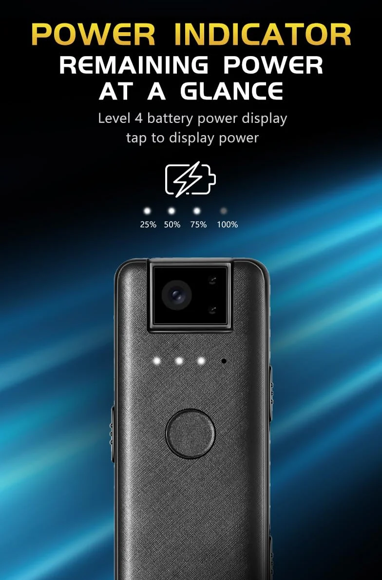 Mini Przenośna Kamera FHD 1080P Noktowizyjna z Klapką Magnetyczna Klip-on Type-C