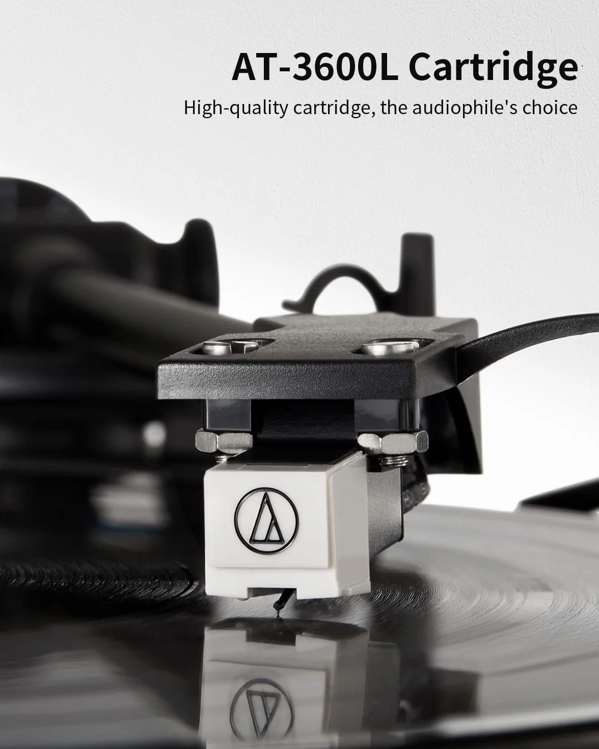 Gramofon ANGELS HORN z wbudowanymi głośnikami Bluetooth HiFi, przedwzmacniacz fonograficzny 33/45 obr./min, głowica AT-3600L