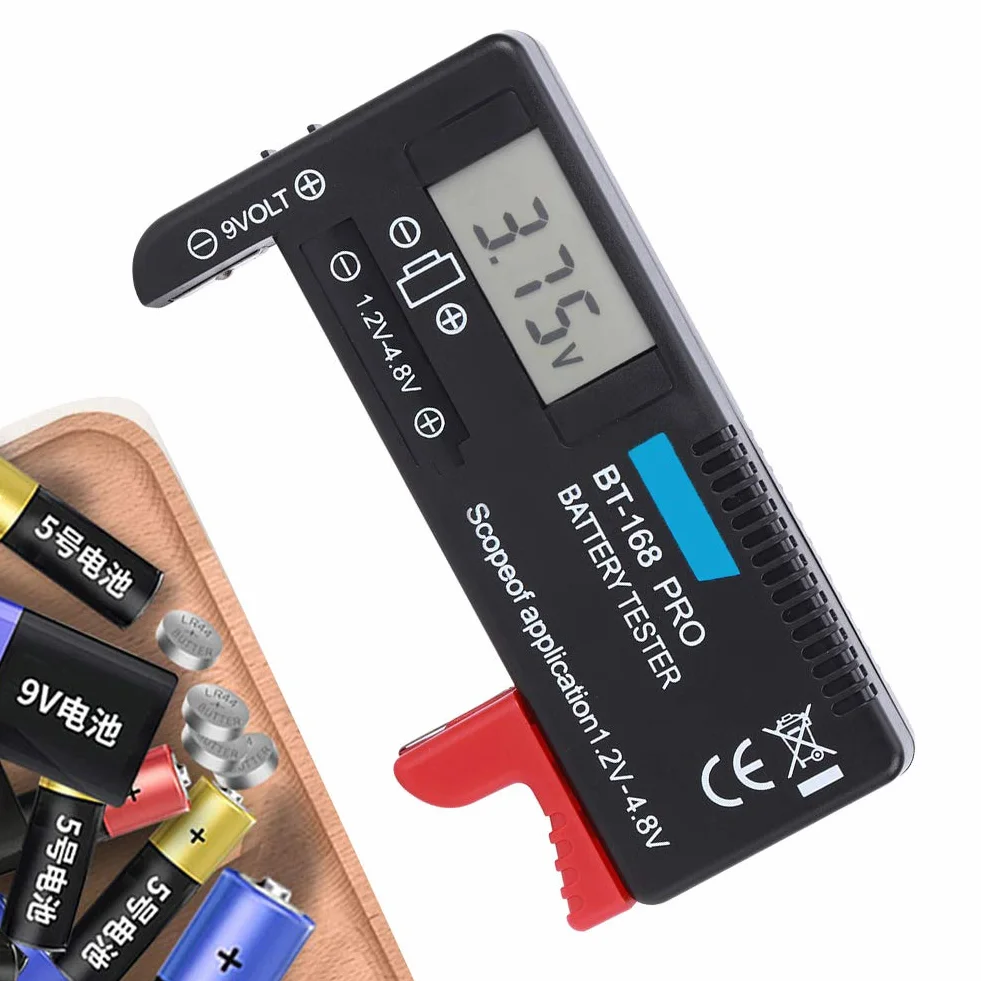 BT?168PRO Digital LCD Battery Tester 1.2V?4.8V Universal Battery Checker for Button Cell