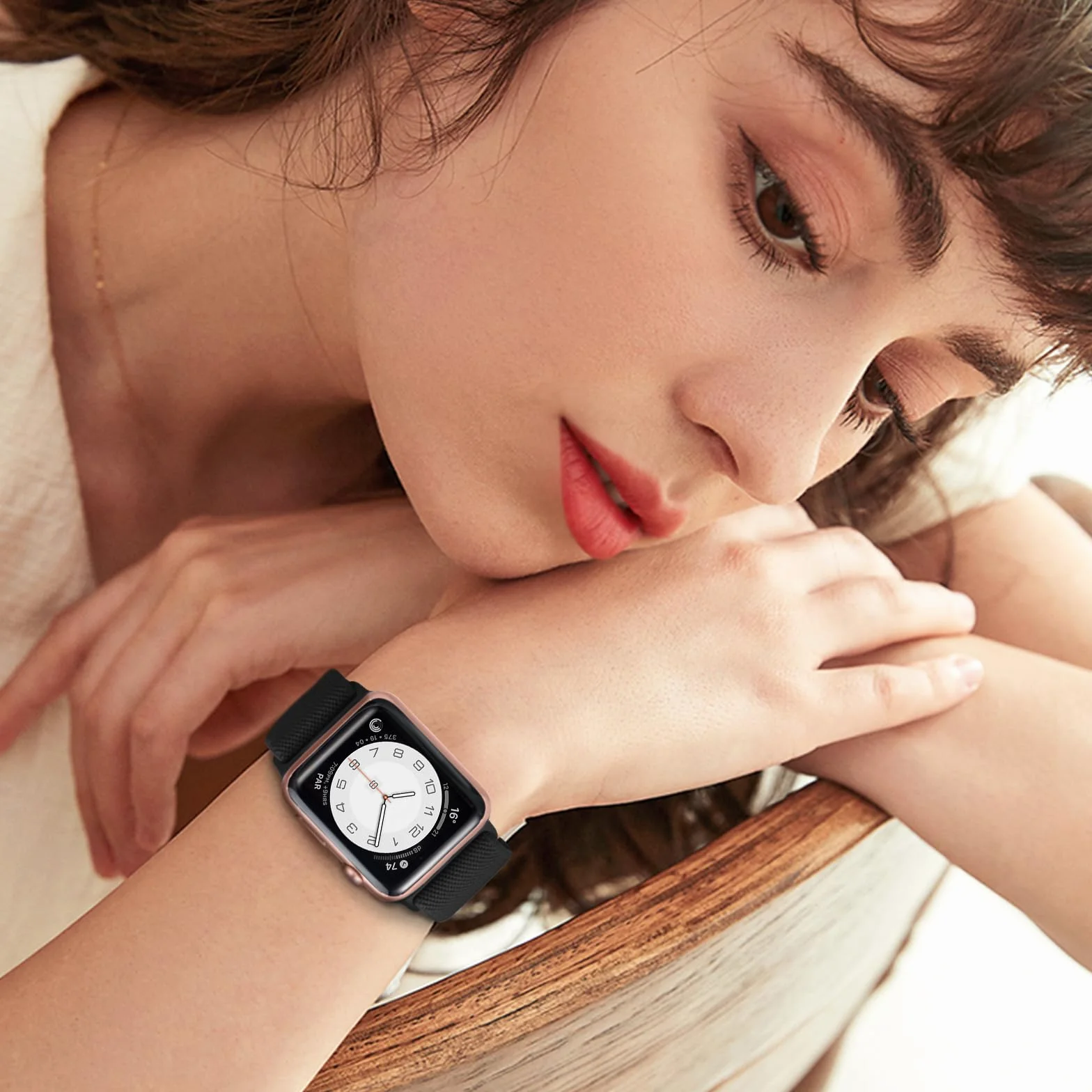 AMSKY Elastyczne nylonowe paski kompatybilne Apple Watch 40 44 45 41 42 38 49 mm iWatch Series 9 8 7 6 5 4 3 2 1 Se Ultra