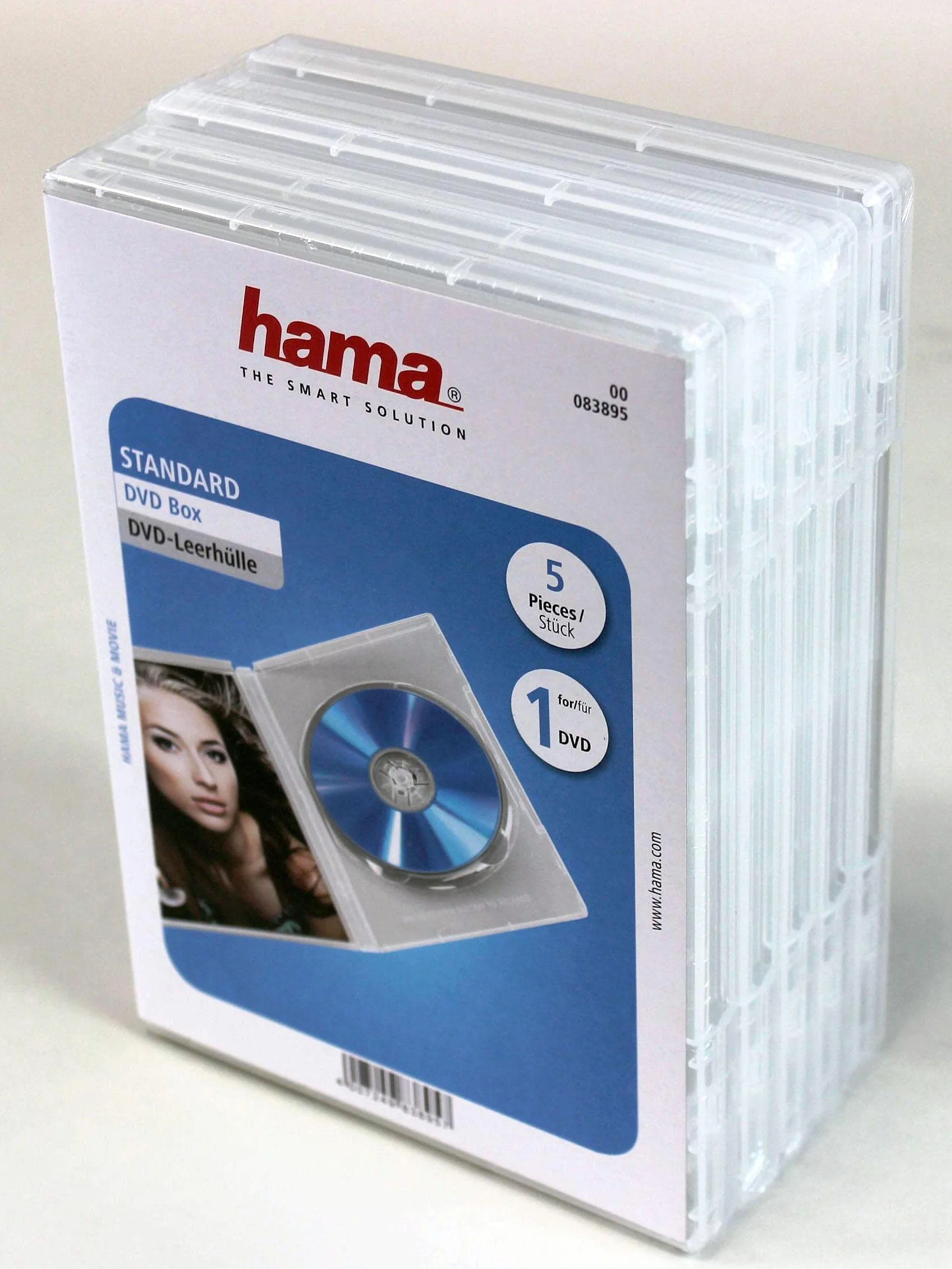 Hama Etui na DVD 5 sztuk przezroczyste