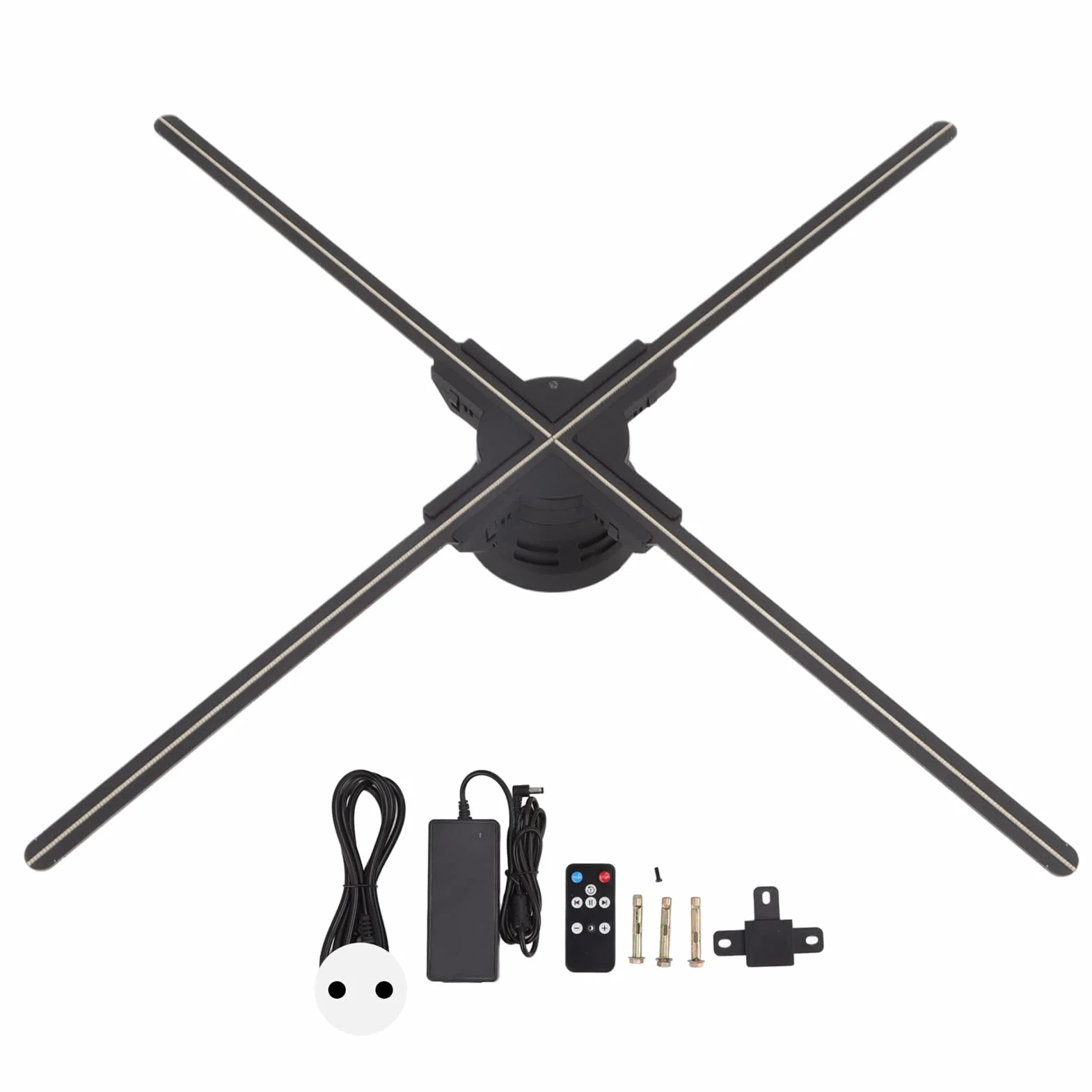 Hologram 3D WiFi 1600 x 832 832 diody LED wentylator stereo wyświetlacz z audio 70 cm dekoracja