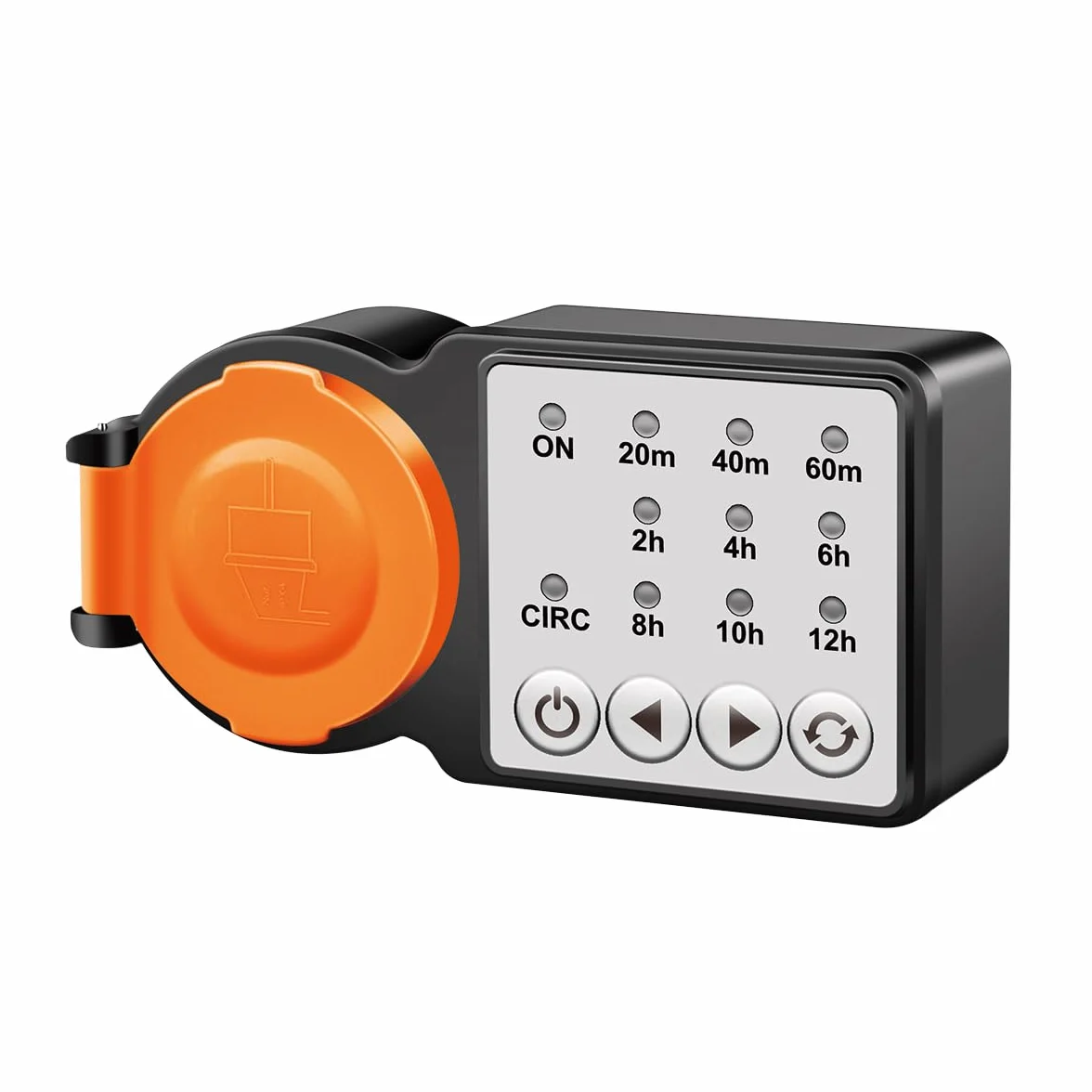 LogiLink ET0015 – zewnętrzny programator czasowy z funkcją cyklu i odliczaniem aktywacji, klasa ochrony IP44, 3600 W, czarny/pomarańczowy