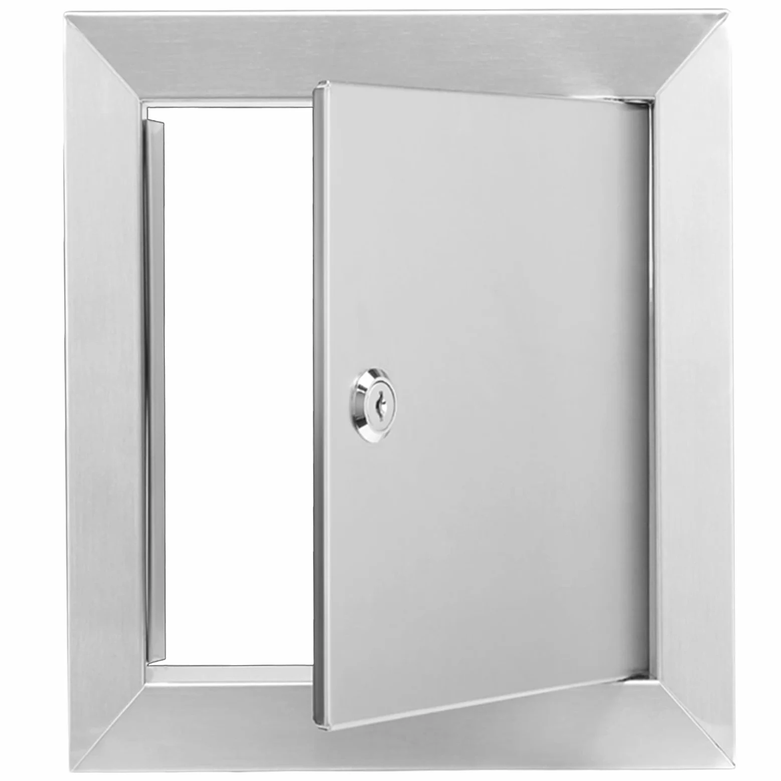 Uniwersalny aluminiowy panel dostępu, wodoodporna, stalowa osłona do płyt kartonowo-gipsowych i hydraulicznych, trwały panel naprawczy z zatrzaskiem 30 x 30 cm srebrne wykończenie