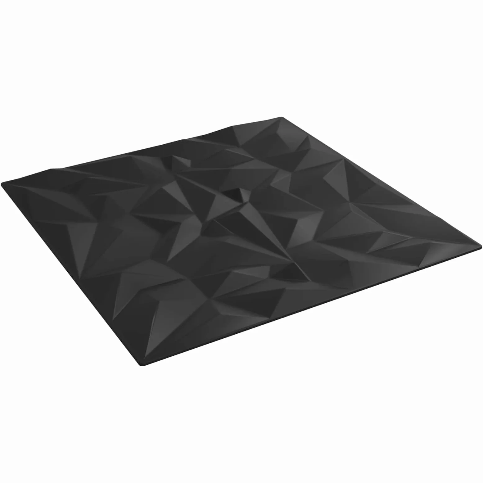 Panele ścienne czarne, 24 sztuki, 50 x 50 cm, pianka XPS, panel 3D, okładzina ścienna, dekoracja do salonu, korytarza, sypialni, łatwy montaż i przycięcie