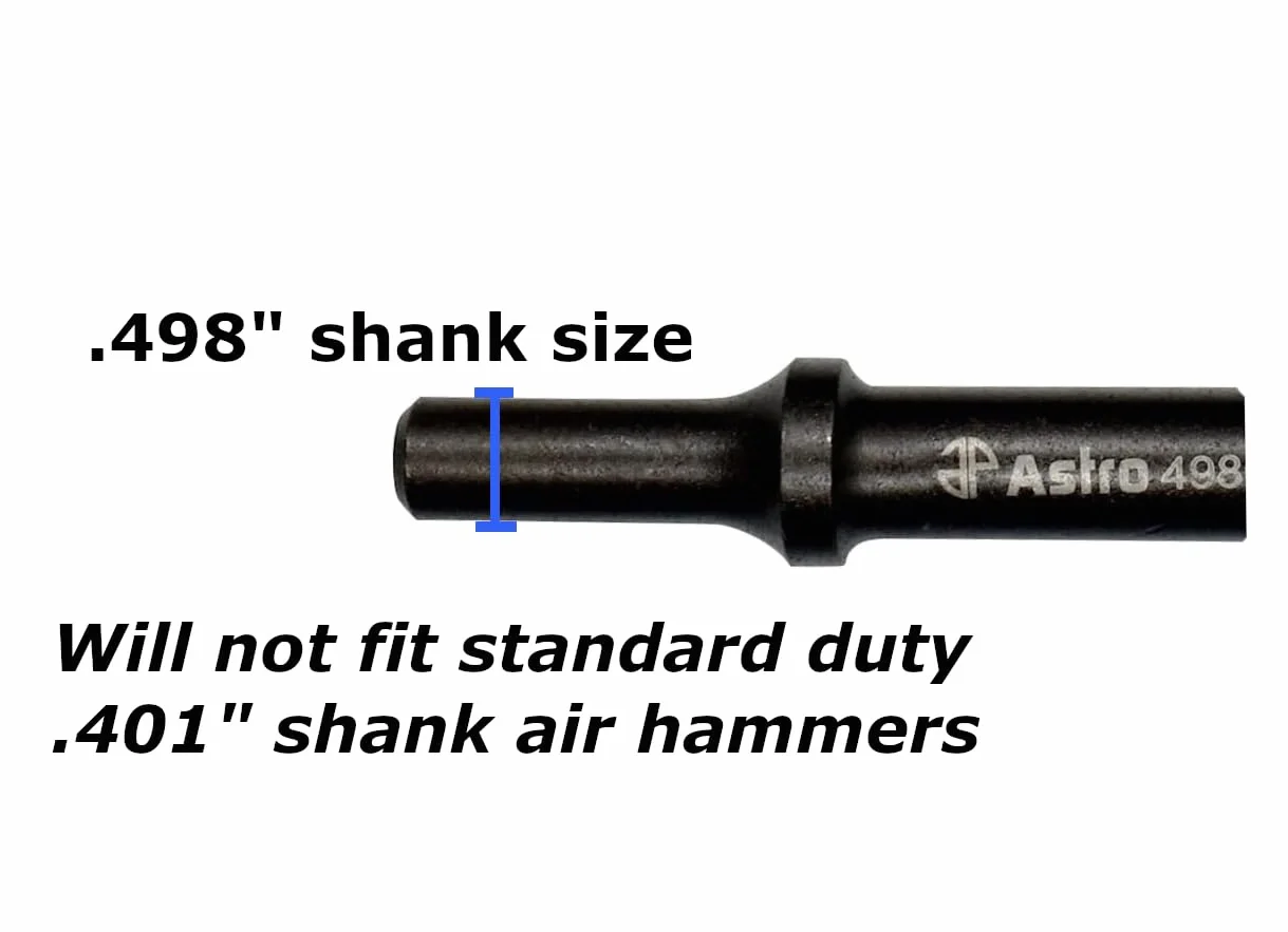 Astro Pneumatic Tool 49803 3 szt. zestaw bitów Chisel & Hammer .498 Shank