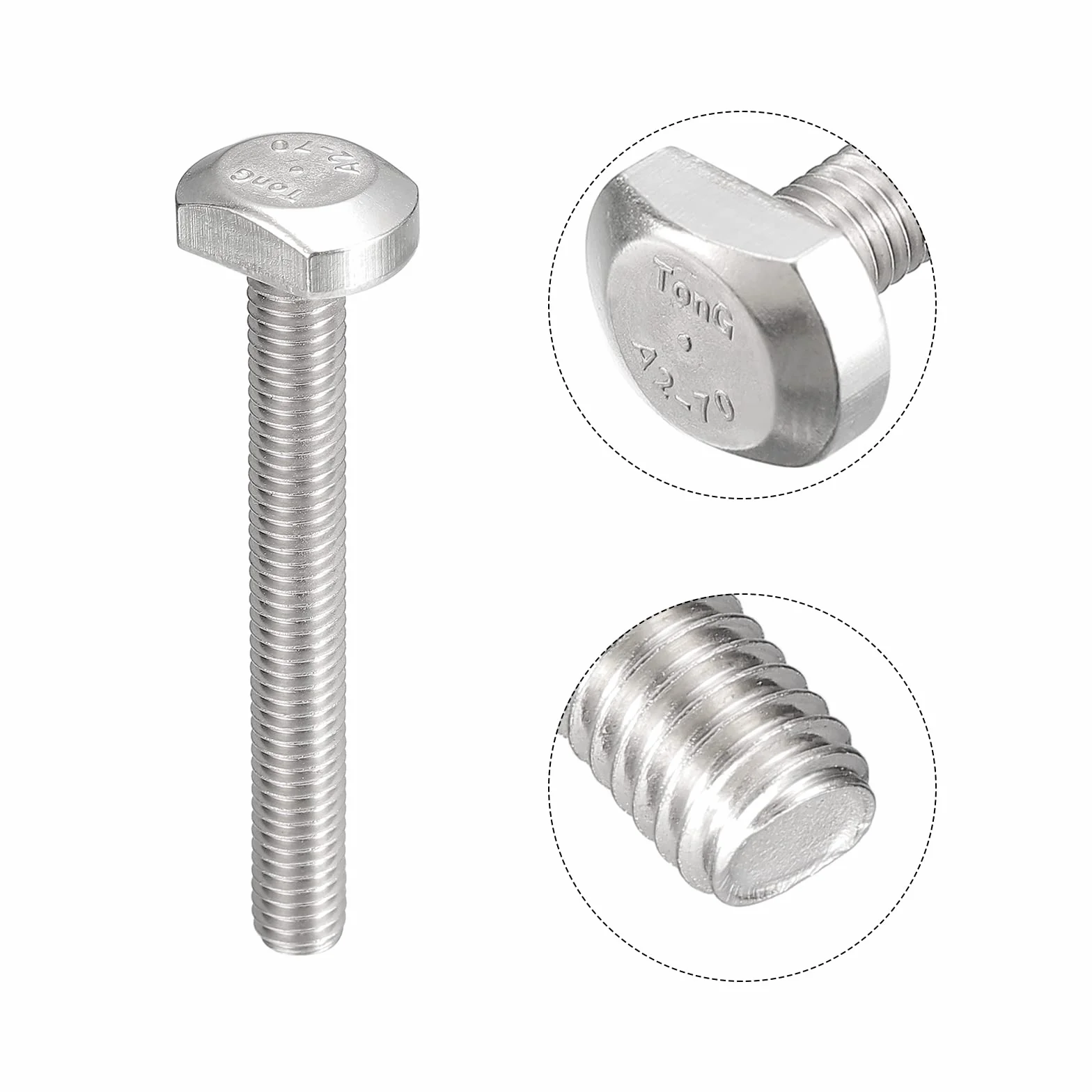QUARKZMAN 10 szt. śruby z rowkiem T M5 x 40 mm T wkręty do wsiadania śruby wsuwane ze stali nierdzewnej 304 śruby w kształcie litery T do toru T