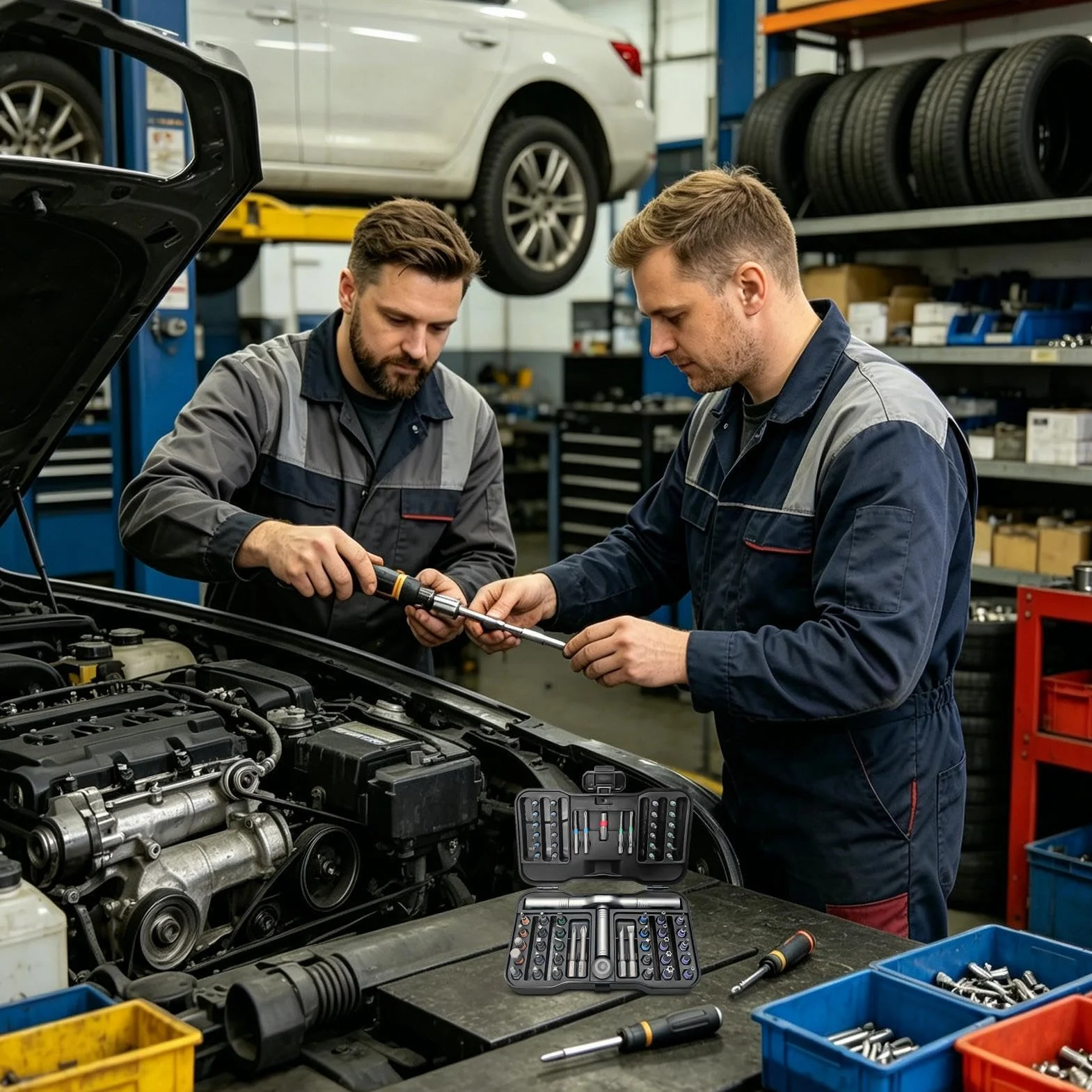 Zestaw wkrętaków z grzechotką, przenośny klucz precyzyjny, zestaw śrubokrętów z grzechotką z etui, do elektroniki, zegarka, okularów, roweru, motocykla, domu, dla mężczyzn i kobiet