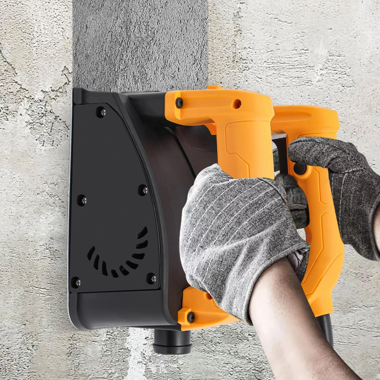 Strug elektryczny 1200 W I strug ścienny, elektryczna I strug ręczny, przenośna strugarka walcowa z kablem, do łopatek tynku piaskowego i ścian cementowych/szpachlowych (ostrze cementowe)