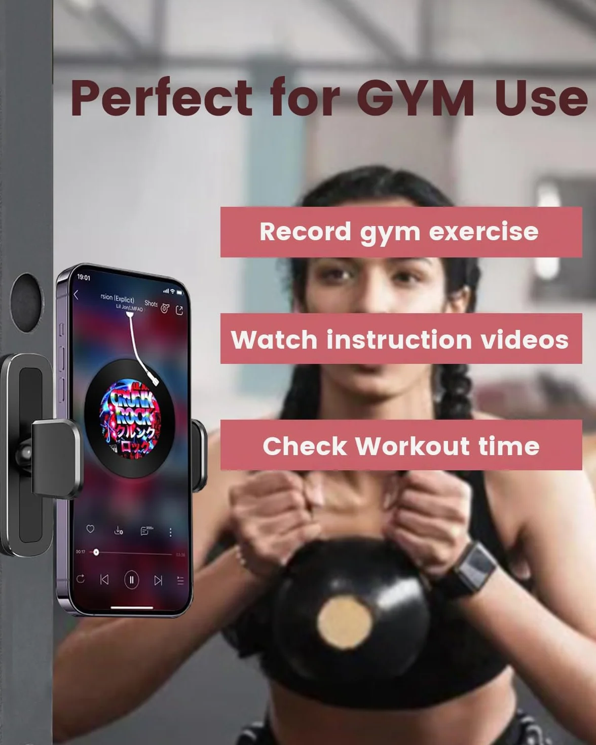 APPS2Car Uchwyt na telefon komórkowy Mag-safe GYM 360° regulowany 4,7-6,5" podstawa