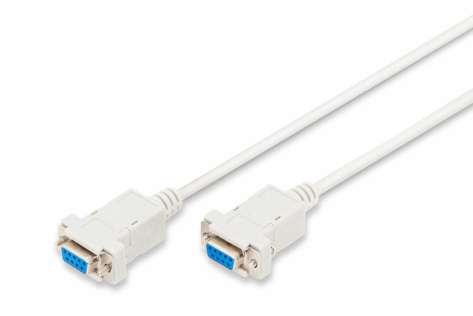 DIGITUS Kabel Null-Modem - D-Sub 9 do D-Sub 9 - gniazdo do gniazda - kabel przyłączeniowy 1.8 m - beżowy
