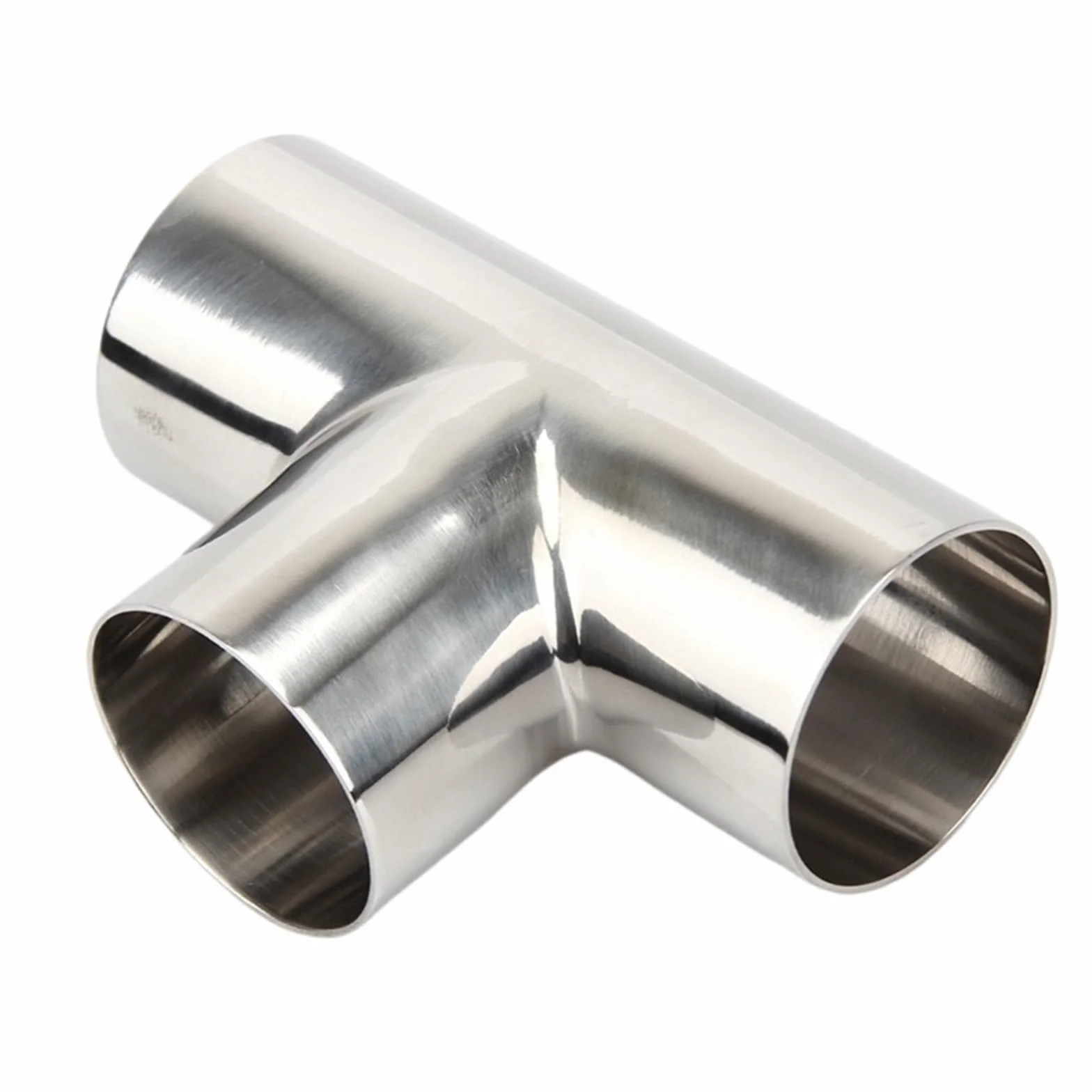 1 x złącze 3-drożne ze stali nierdzewnej 304 – 16 mm do 108 mm sanitarne złącze do spawania doczołowego do żywności, warzenia i nabiału (typ T, polerowane) (OD 25 mm)