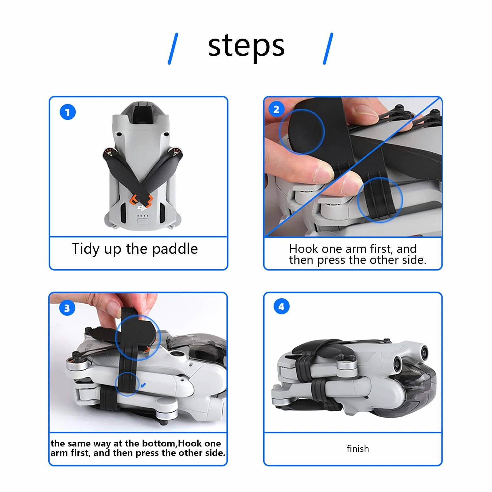 Miękki uchwyt na śmigło do DJI Mini 3 Pro, osłona i mocowanie