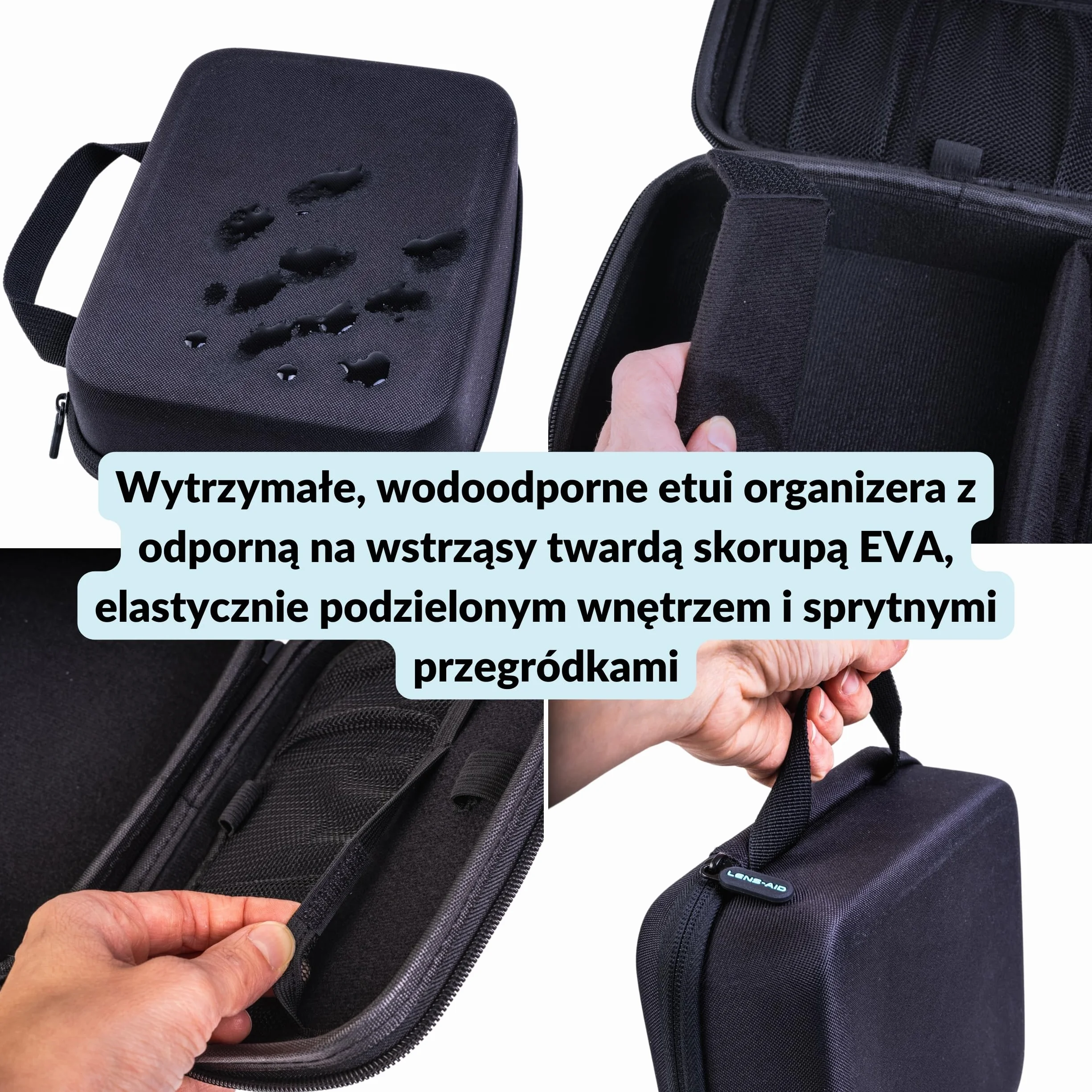 LENS-AID Organizer Case na akcesoria do aparatów fotograficznych, czarny, Hard Case
