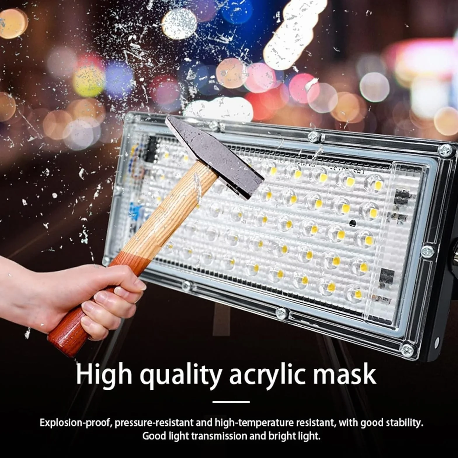 Lampy solarne zewnętrzne, Reflektor LED Lampa uliczna Projektor zewnętrzny IP65 do ogrodu, podwórka, garażu, drzwi(Flood Light X 4,WHITE 50W)