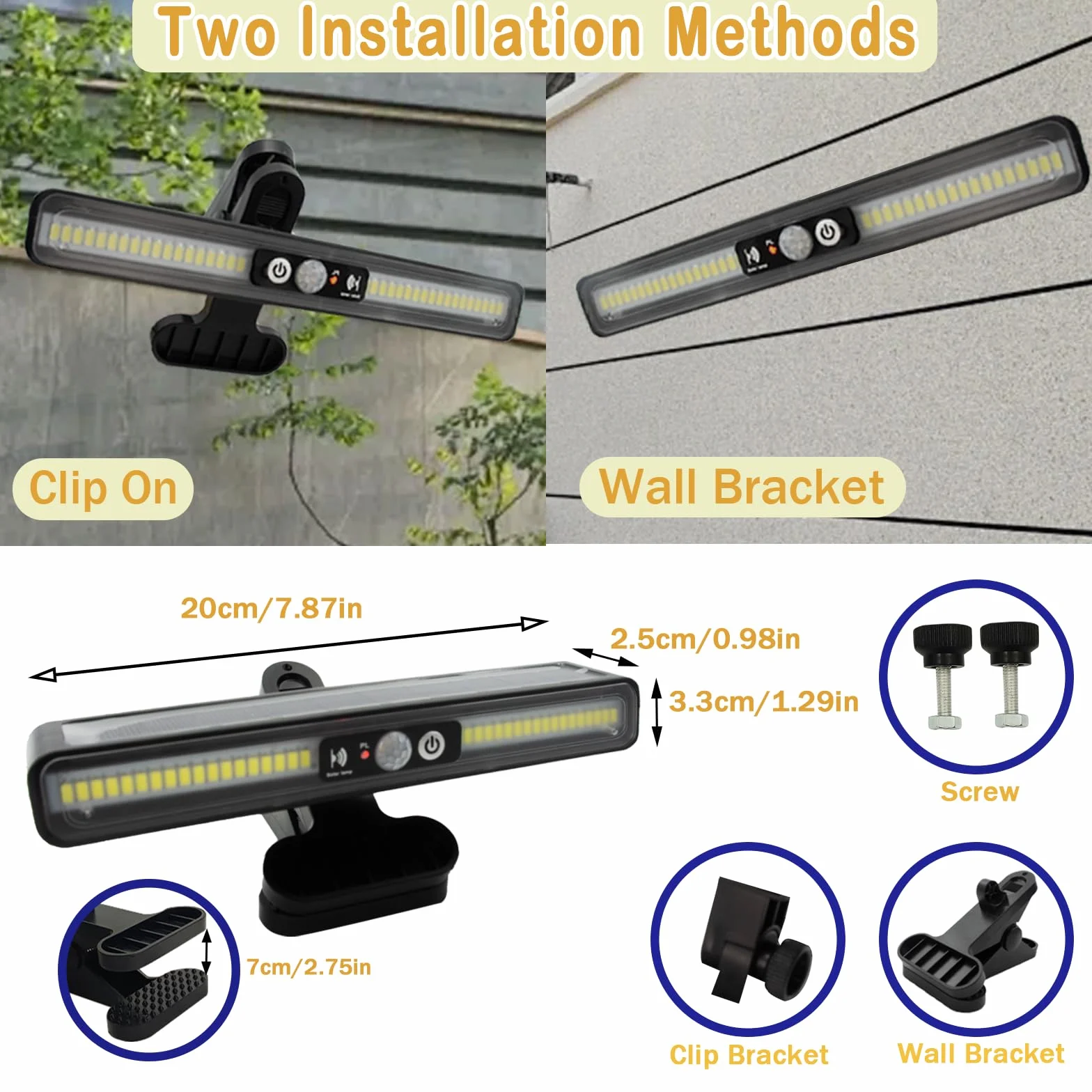 Lampy solarne do użytku na zewnątrz, lampa solarna z czujnikiem ruchu, 2 rodzaje montażu, 3 tryby pracy, lampa ścienna z 36 diodami LED, wodoszczelna lampa solarna do ogrodzeń ogrodowych, na