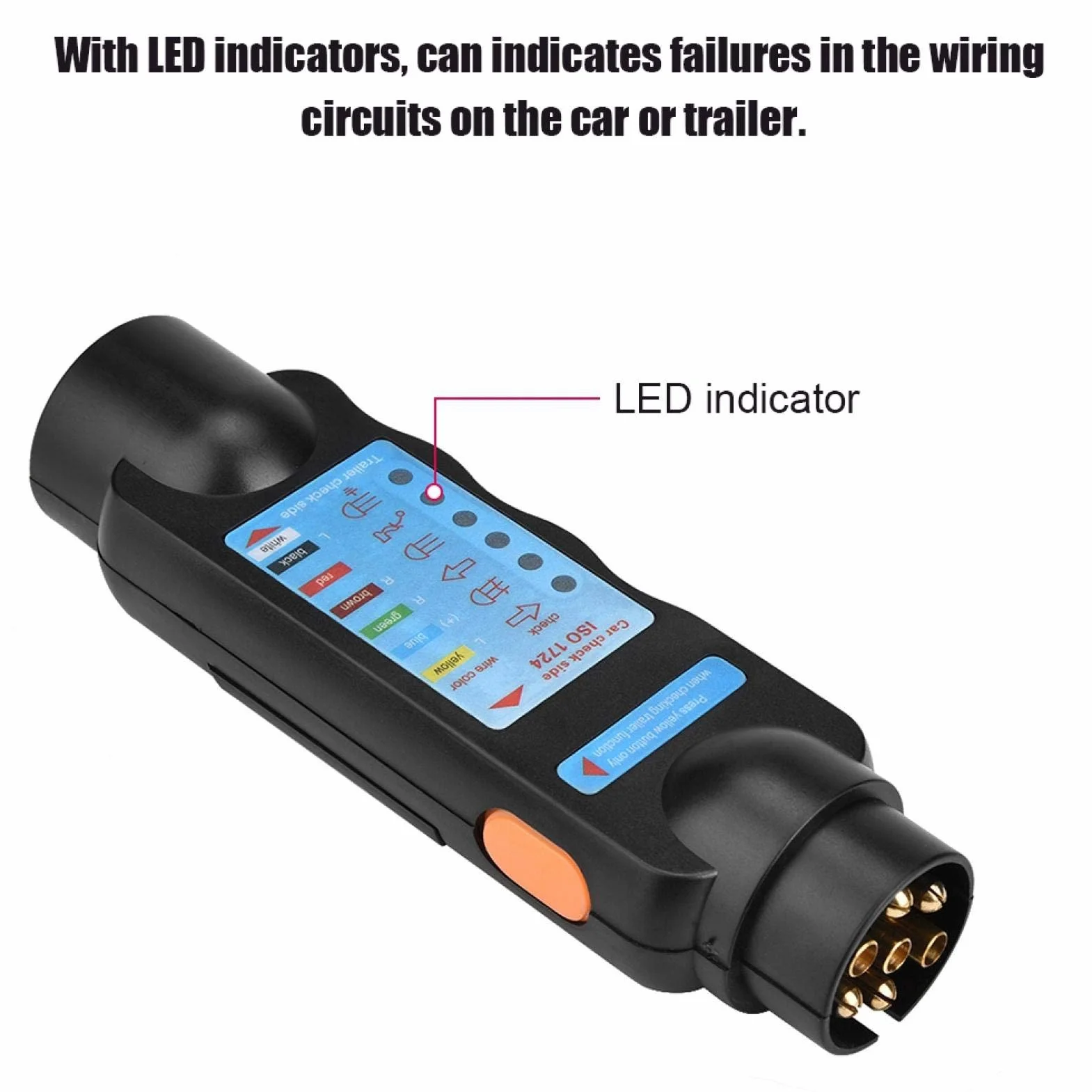 Profesjonalny tester gniazda przyczepy 12 V 7 pin/13 pin narzędzie diagnostyczne do holowania