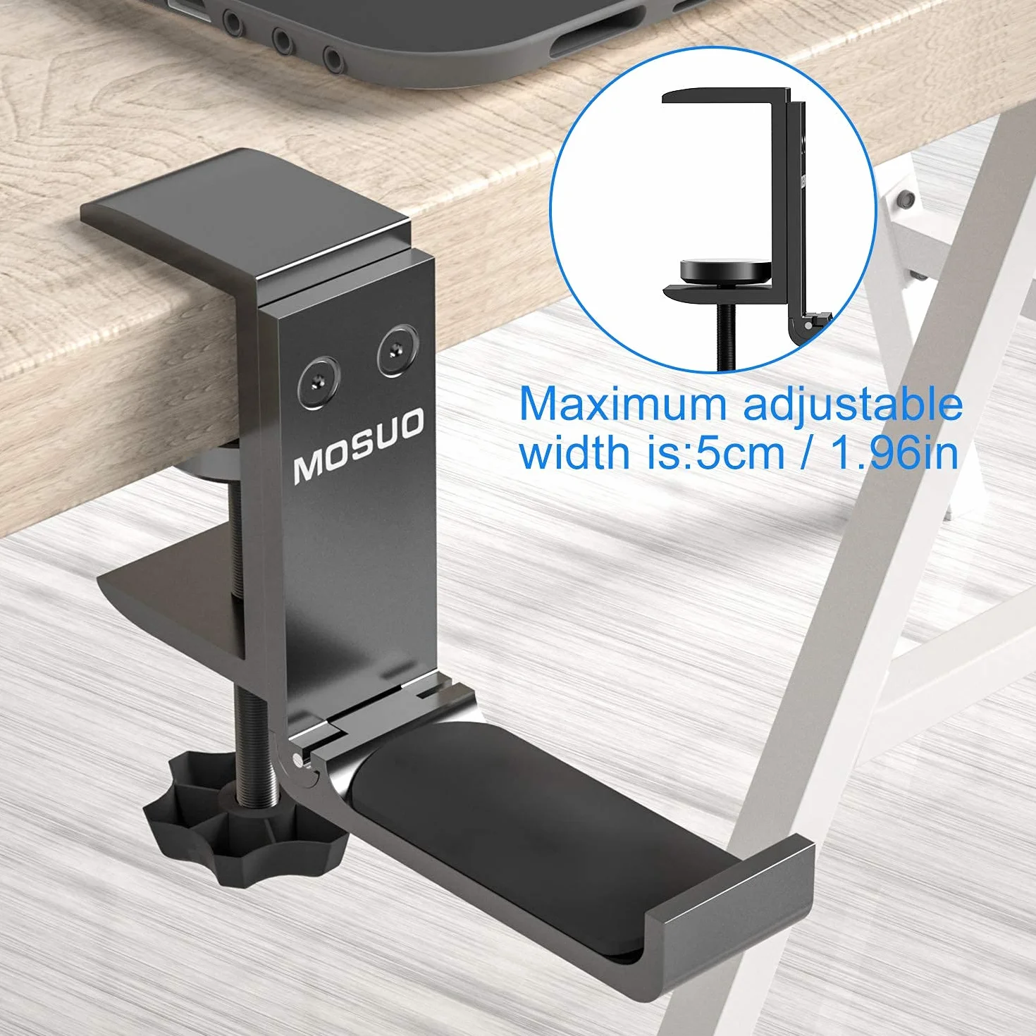 MOSUO Regulowany Uchwyt na Słuchawki Gry, Aluminiowy Stojak Bluetooth Bezprzewodowy