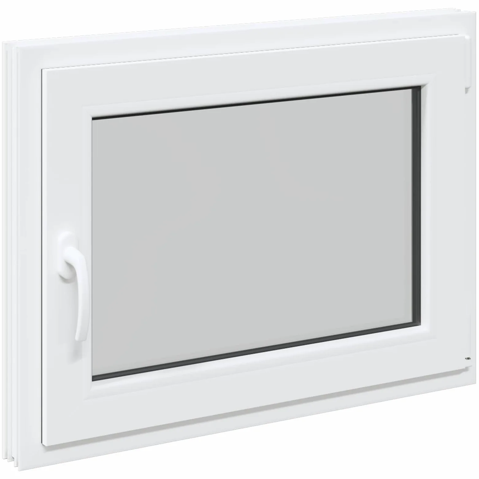 vidaXL Okno piwniczne typu tilt & turn RISOR 80 x 60 cm PVC i szkło