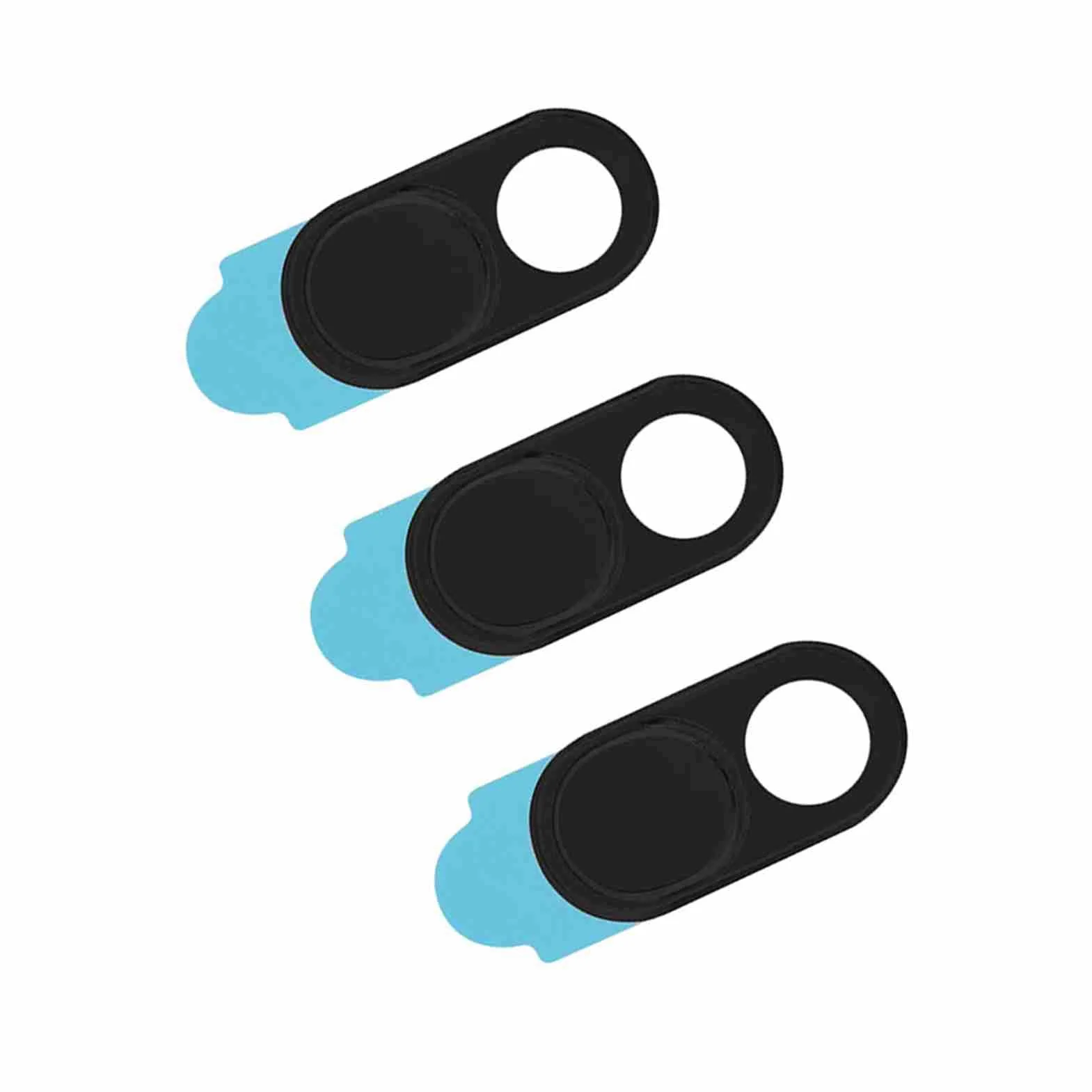 Generic 3 szt. Osłona Kamery Internetowej Naklejka Zabezpieczająca Aparat, Cienka Osłona Obiektywu do Tabletów Typu Smartfon, łatwa w Użyciu Prywatności (BLACK)