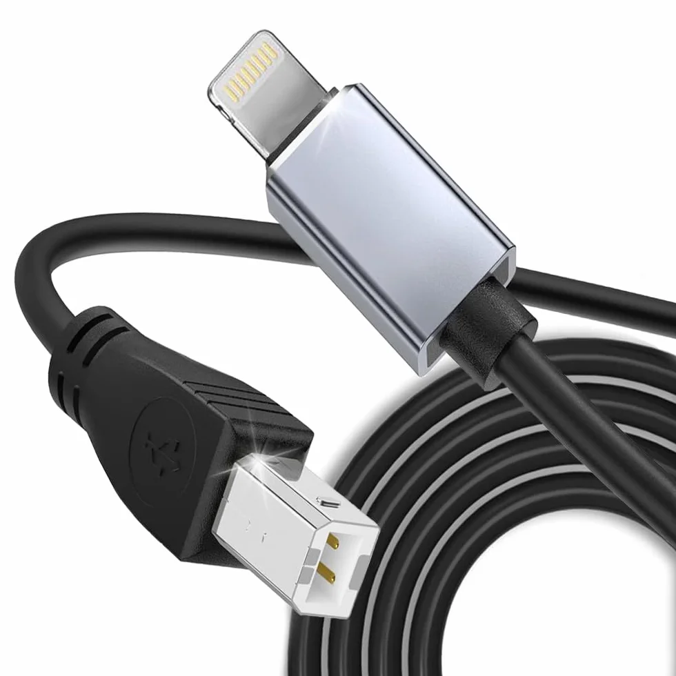 Kabel Midi OTG 2.0 Midi na USB typu B Konwerter do iPhone 14/13/12/11/X iPad