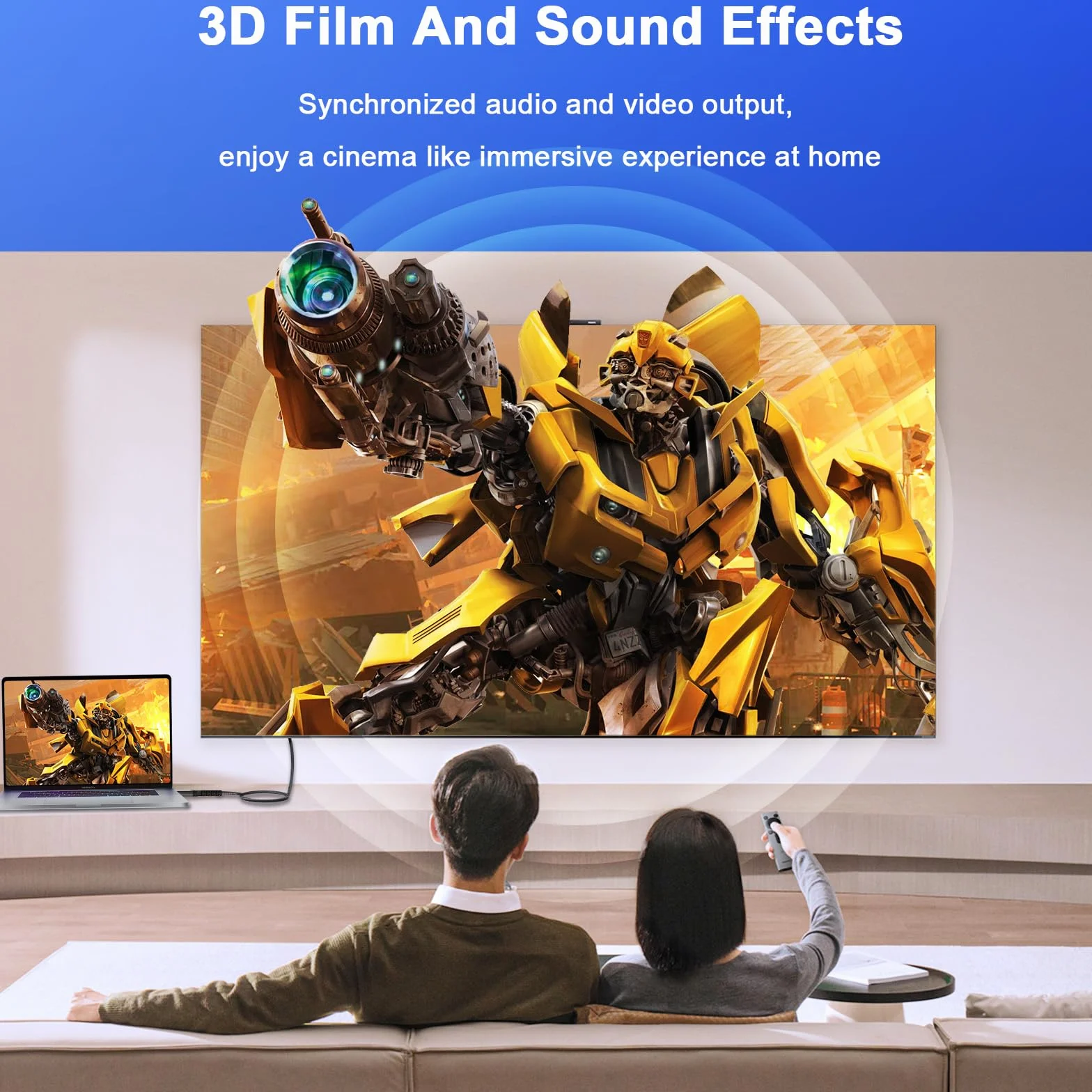 Kabel HDMI 2.1 8K Ultra High-Speed pleciony nylon 4K 480Hz 8K 240Hz 1M