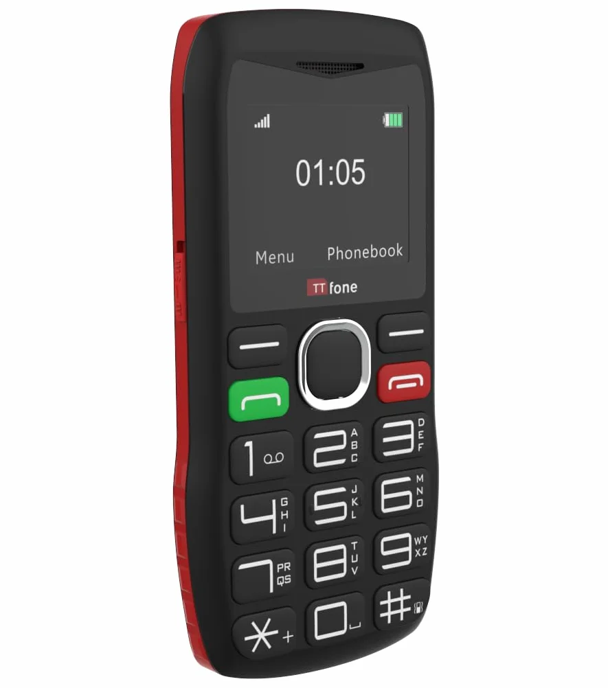 Telefon komórkowy dla seniorów duże przyciski przycisk SOS czarny