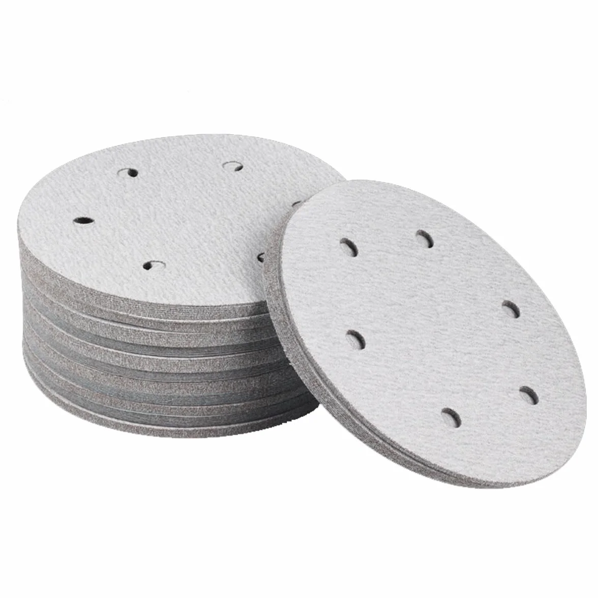 Tarcze szlifierskie 225 mm - 100 szt. papieru ściernego z rzepem do szlifierek oscylacyjnych, 6 otworów, różne ziarnistość (80-320)(80grit)