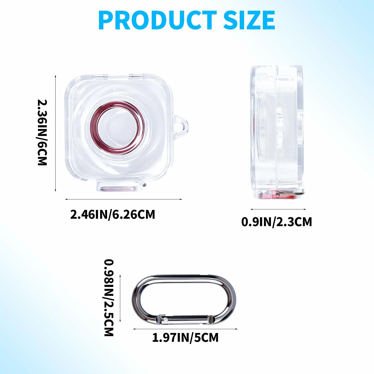 Plastikowe Przezroczyste Etui Ochronne z Haczykiem do Inteligentnego Pierścienia Gen4