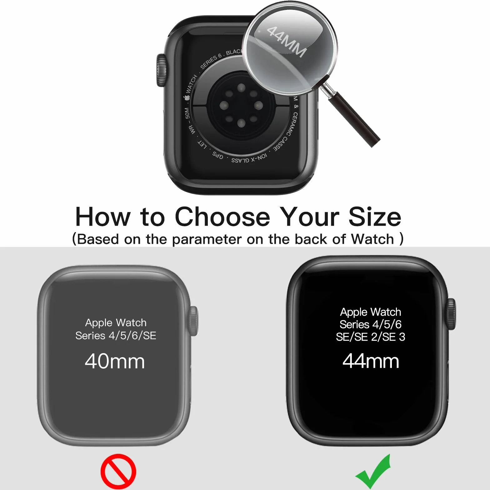 JETech Etui Ochronne z Folii Hartowanej do Apple Watch SE 3/2/1 (2025/2022/2020) / Series 6 5 4 44mm, 2 Sztuki, Czarny