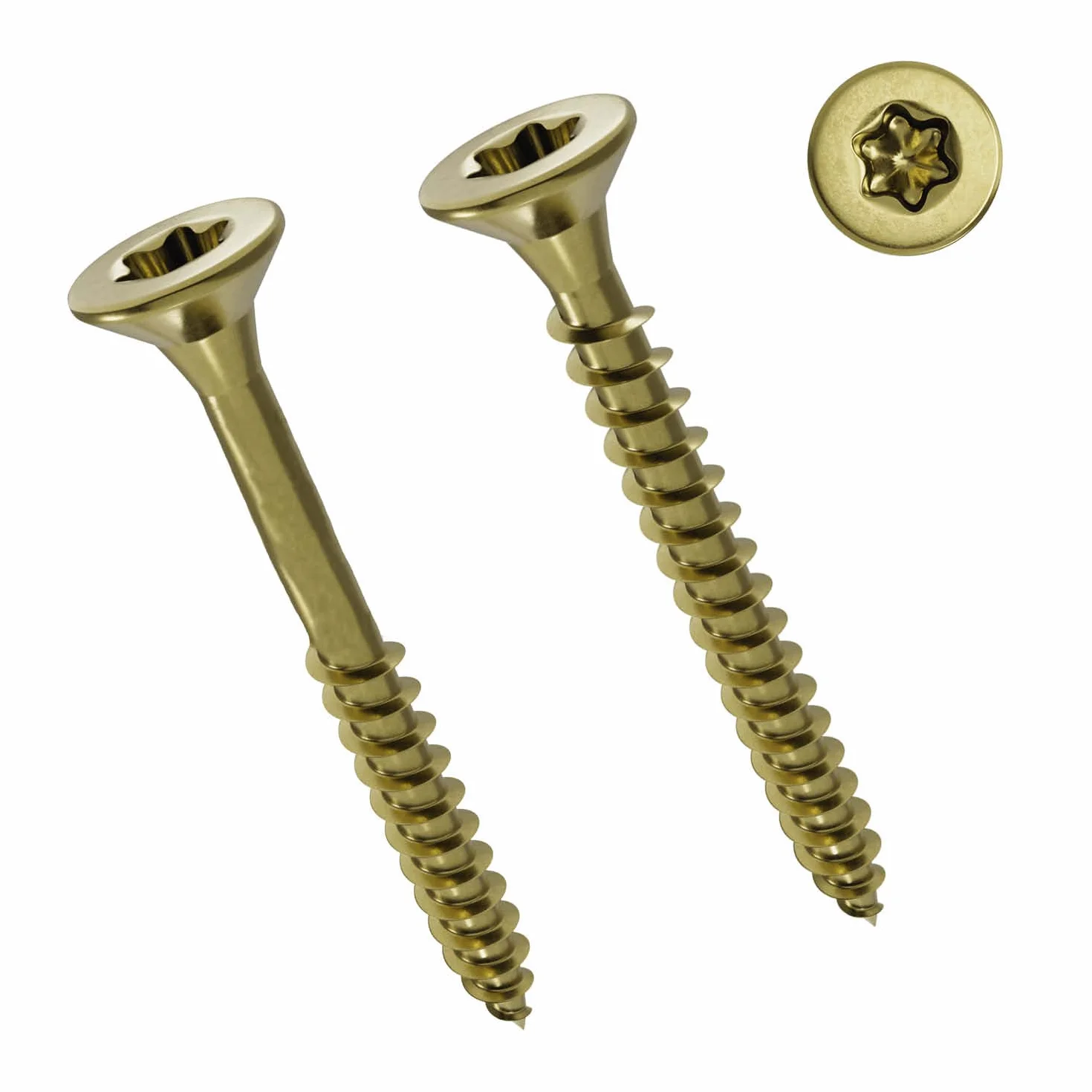 PARCO 10935x20 wkręty do płyt wiórowych z łbem stożkowym 3,5x20 mm, pełny gwint, ocynkowane na żółto, Torx, 1000 sztuk, 5 x 20 mm