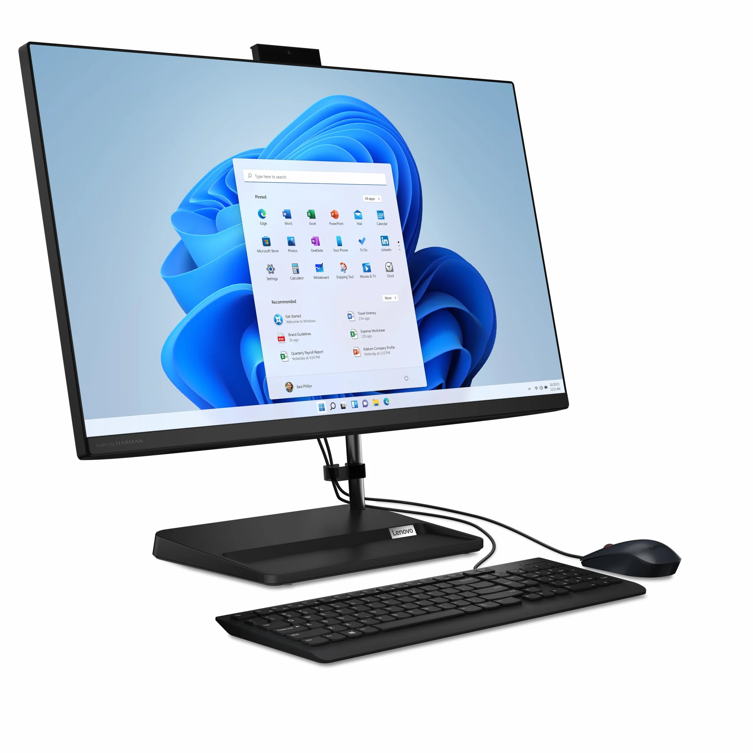 Lenovo IdeaCentre 3 All in One 27" Full HD AMD Ryzen 7 7730U 16GB RAM 1TB SSD AMD Radeon Windows 11 Home czarny