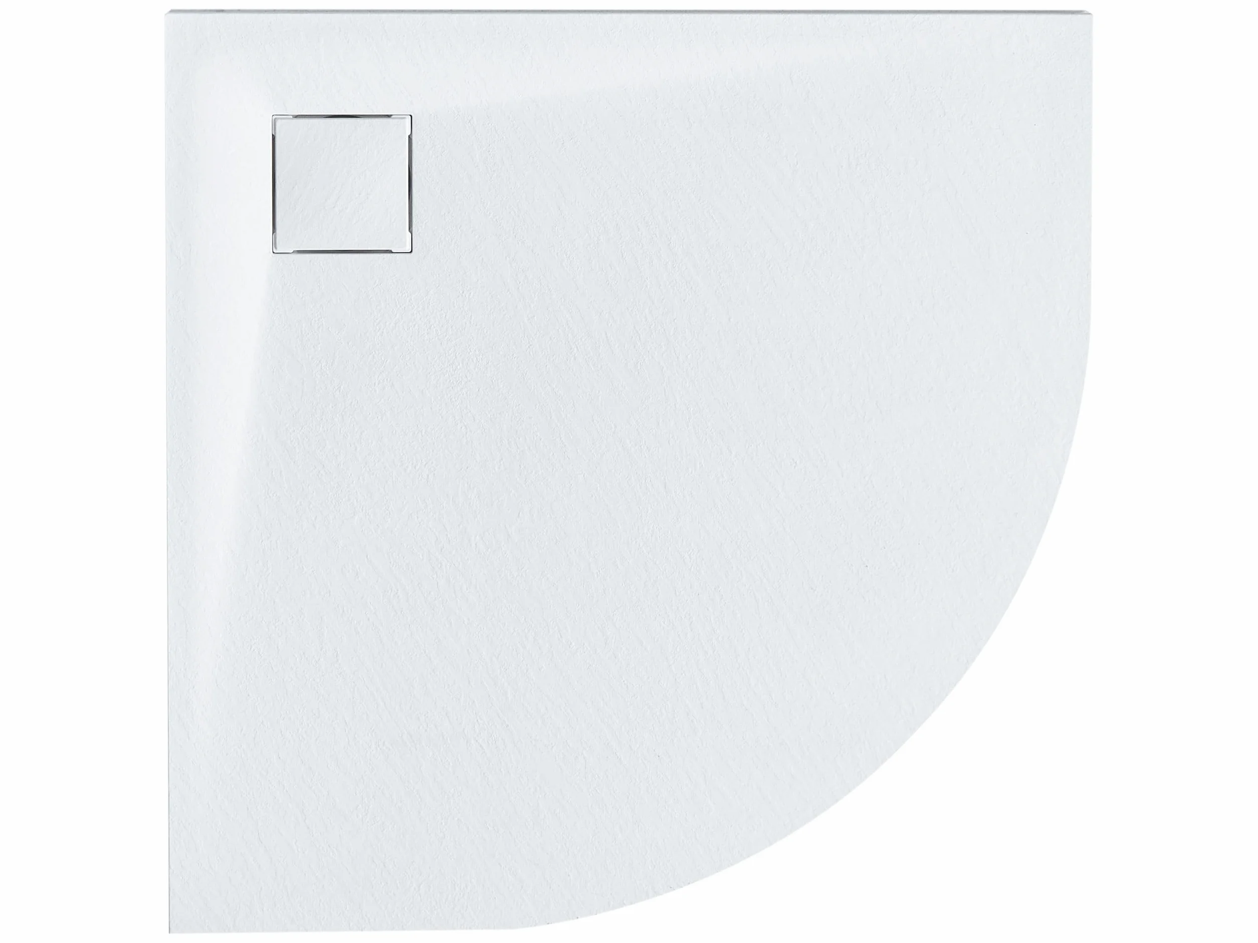 Brodzik prysznicowy z syfonem z materiały SMC biały efekt naturalnego kamienia 90 x 90 x 3 cm Paron