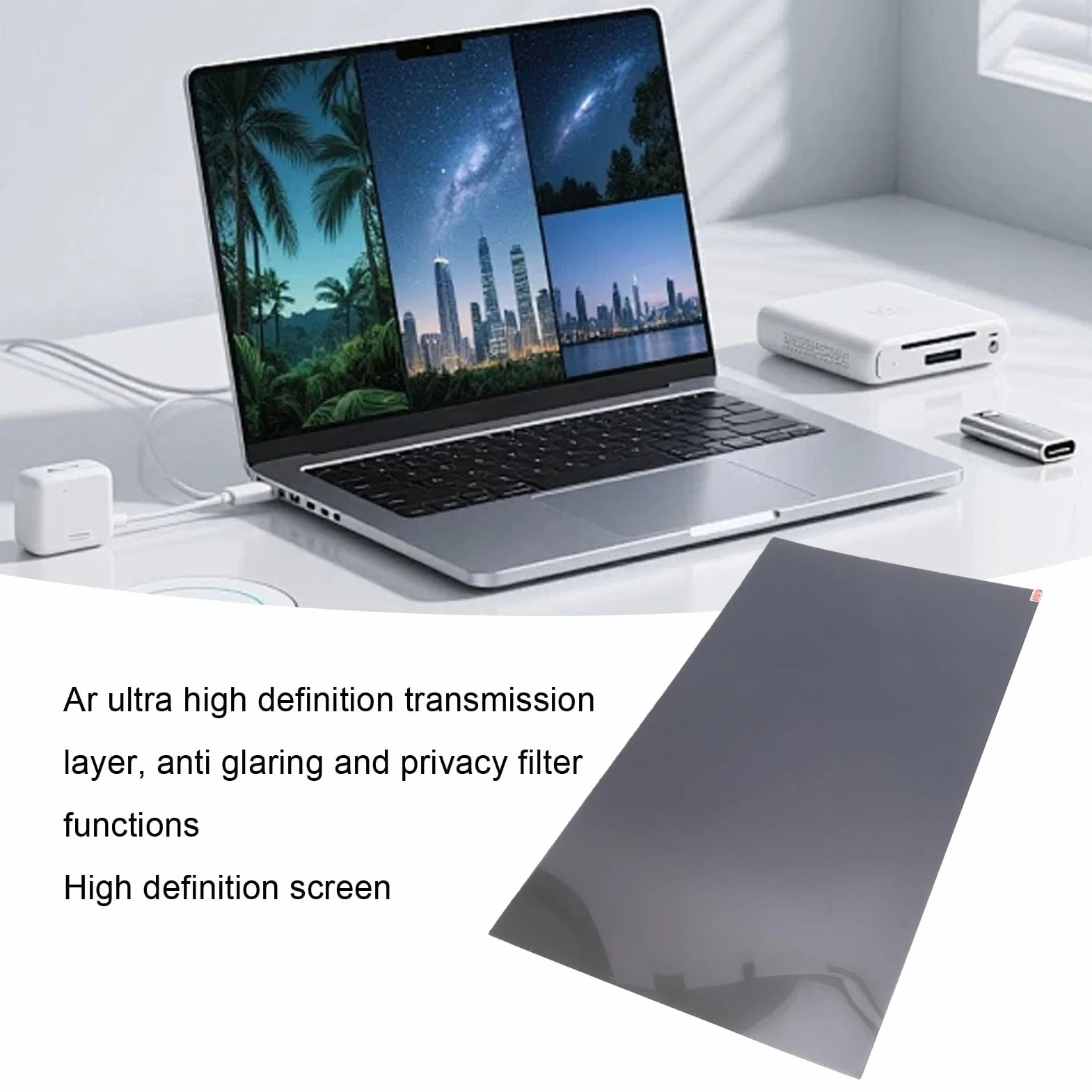 Elprico 27-calowy Magnetyczny Ekran Zasłaniający do Monitora 16:9, Ochrona Oczu, 598 mm
