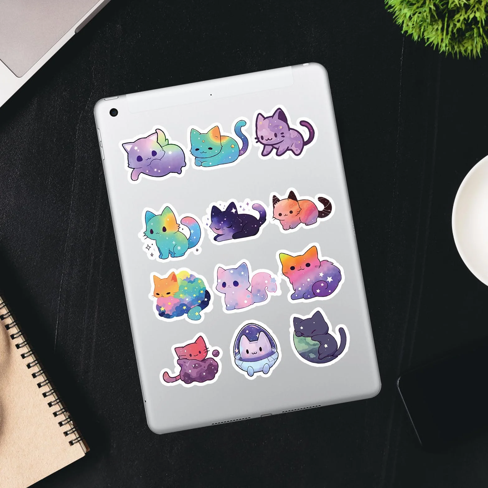 Wodoodporne winylowe naklejki z kotami 50 sztuk na laptop, bagaż, rower