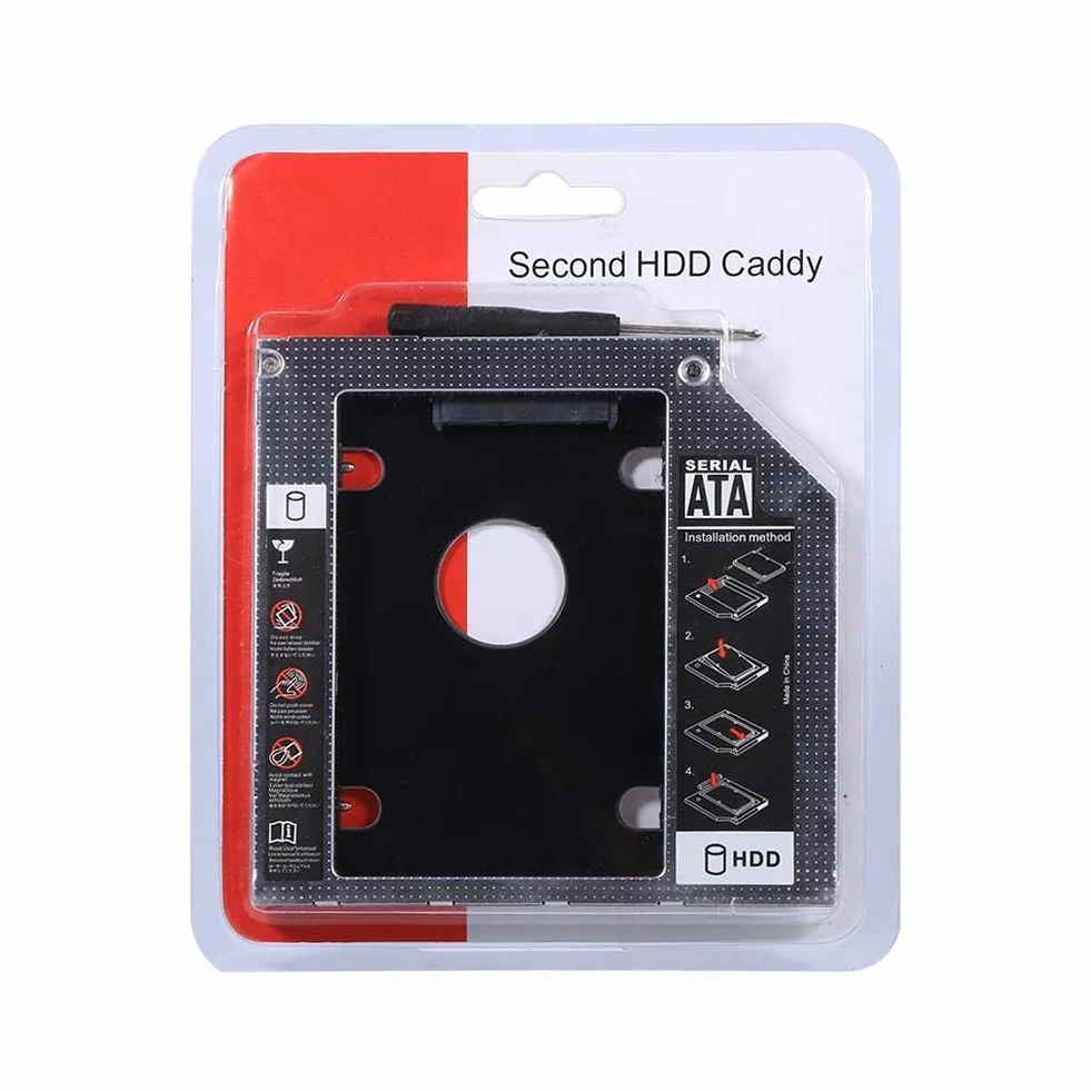 Cuifati 9,5 mm SATA SSD HDD dysk twardy taca uniwersalna adapter Bay optyczny do laptopa