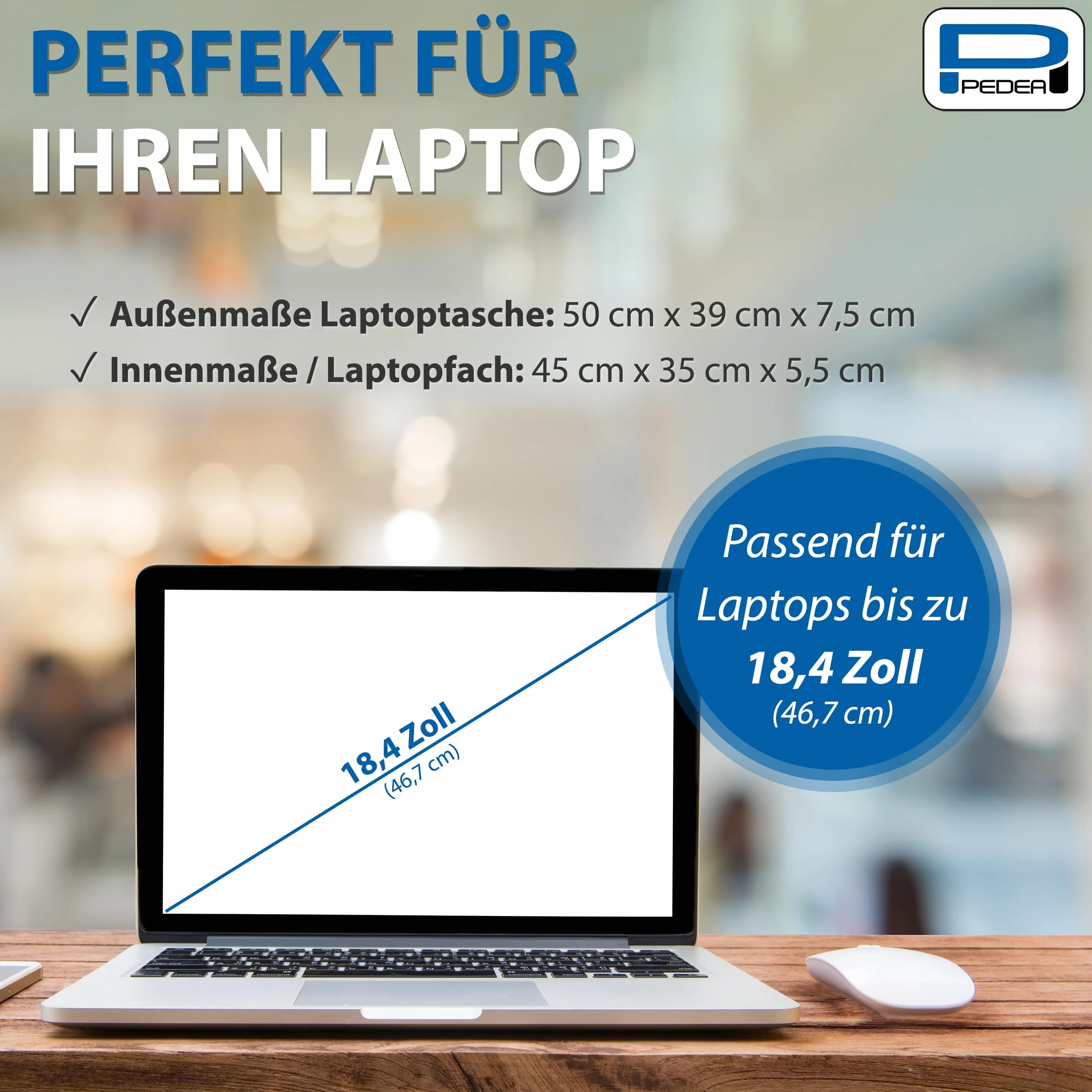 Pedea Torba na laptopa Trendline 18,4 cala (50 cm) czarna