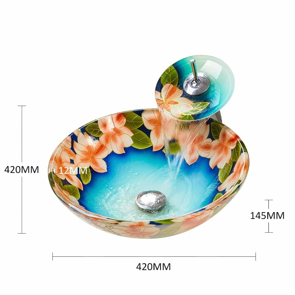 Umywalka wpuszczana do łazienki Zlew na statku łazienkowy okrągły miski blat Umywalki łazienkowe(Sink set)