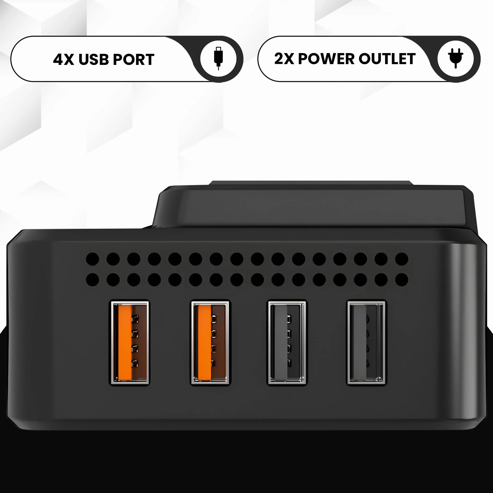 Przetwornica napięcia 12V 230V 2x gniazdo 230V 4x USB 5V